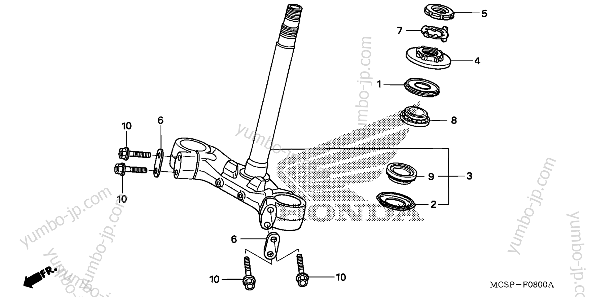 STEERING STEM for motorcycles HONDA ST1300P A 2005 year