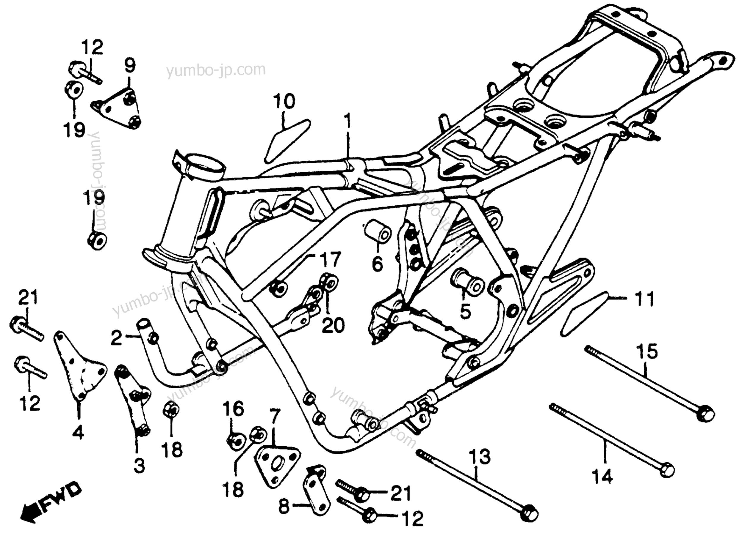 FRAME for motorcycles HONDA CB750L A 1979 year