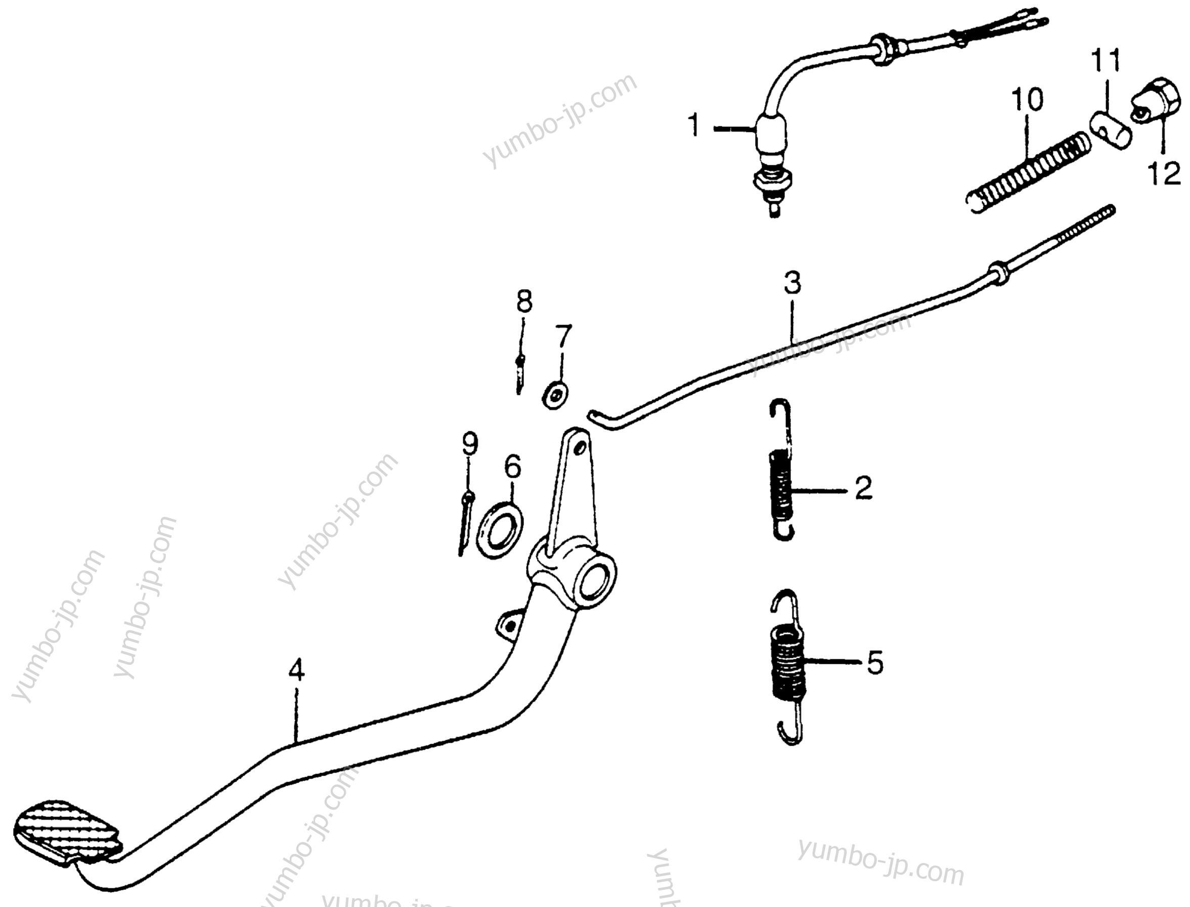 BRAKE PEDAL для мотоциклов HONDA CT70 A 1981 г.