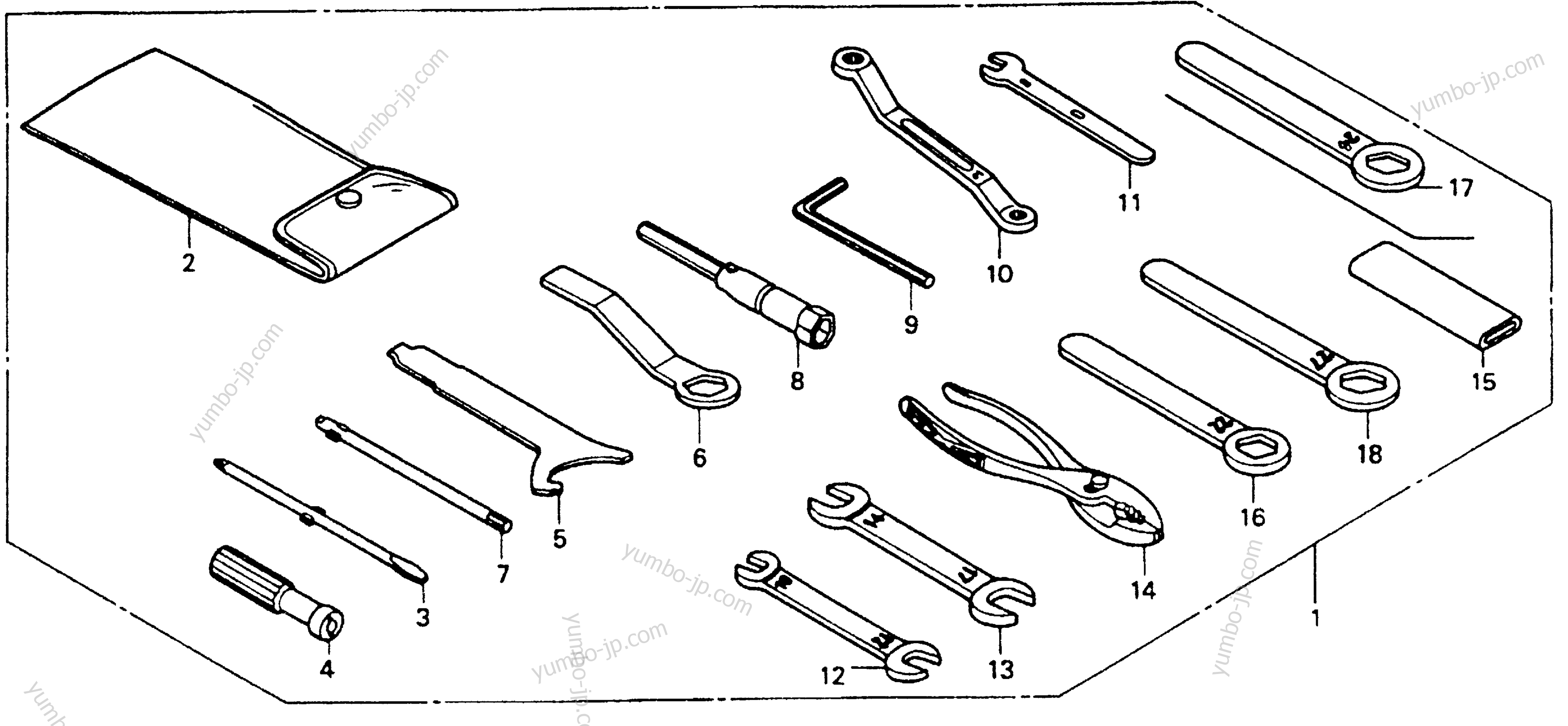 Набор инструментов для мотоциклов HONDA ST1100 AC 1993 г.