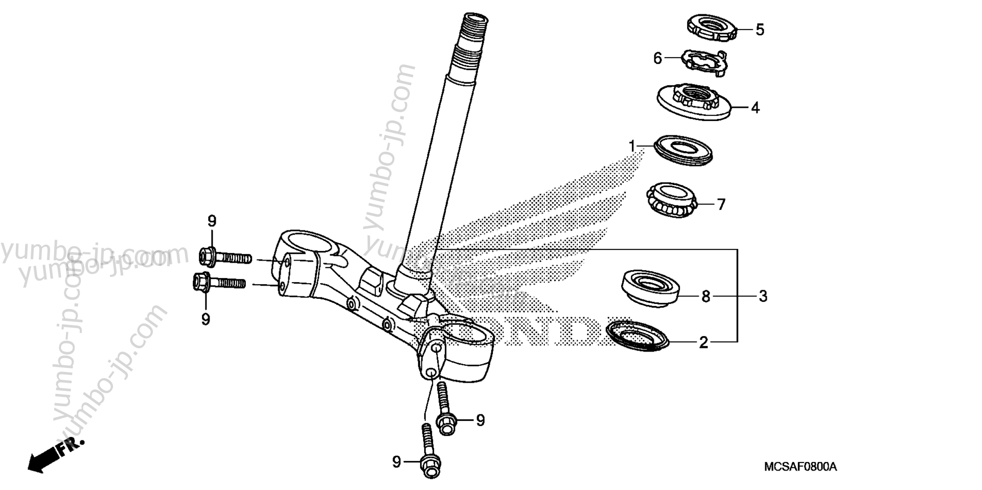 STEERING STEM для мотоциклов HONDA ST1300A A 2007 г.