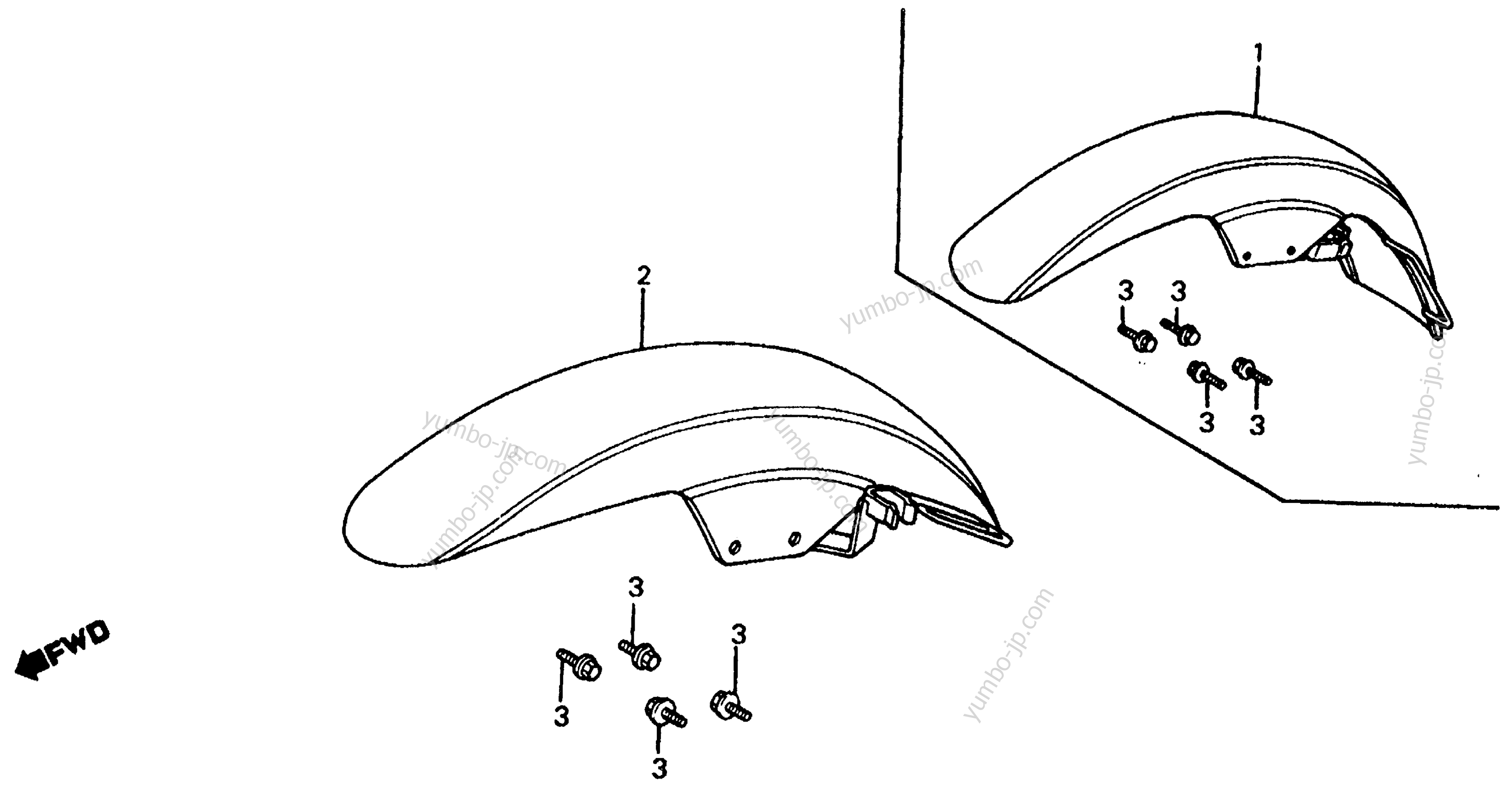 FRONT FENDER для мотоциклов HONDA VF700C A 1985 г.