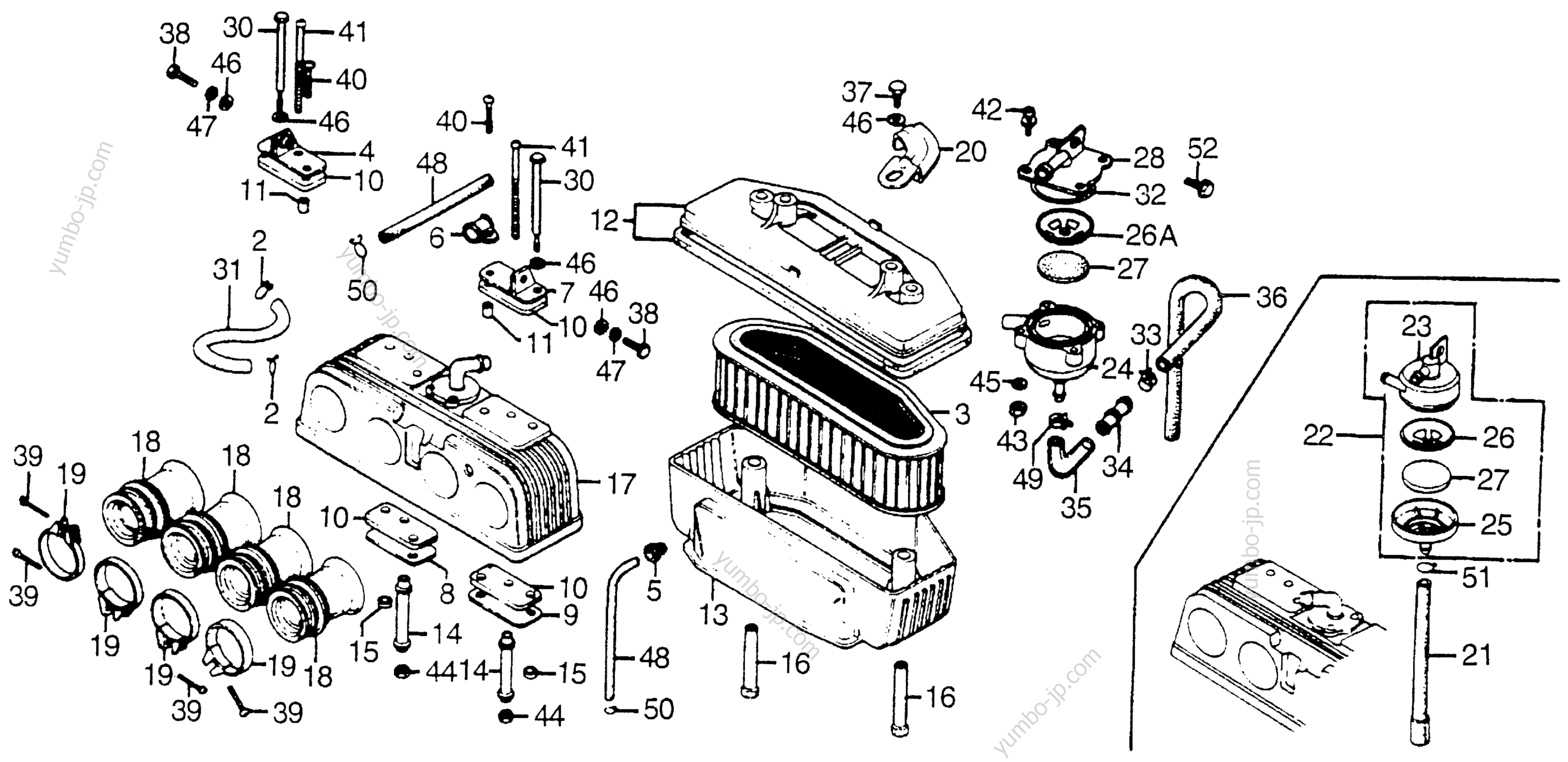 AIR CLEANER для мотоциклов HONDA CB750A A 1978 г.