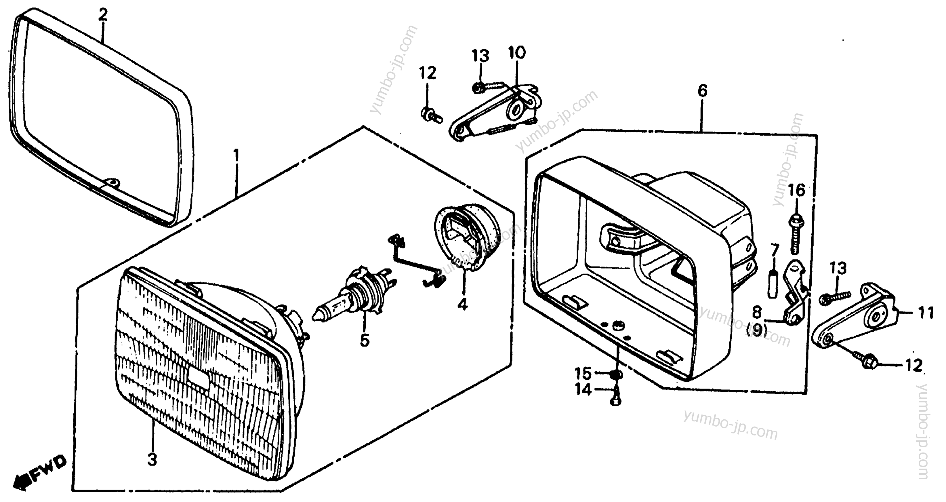 HEADLIGHT for motorcycles HONDA VF700C A 1985 year