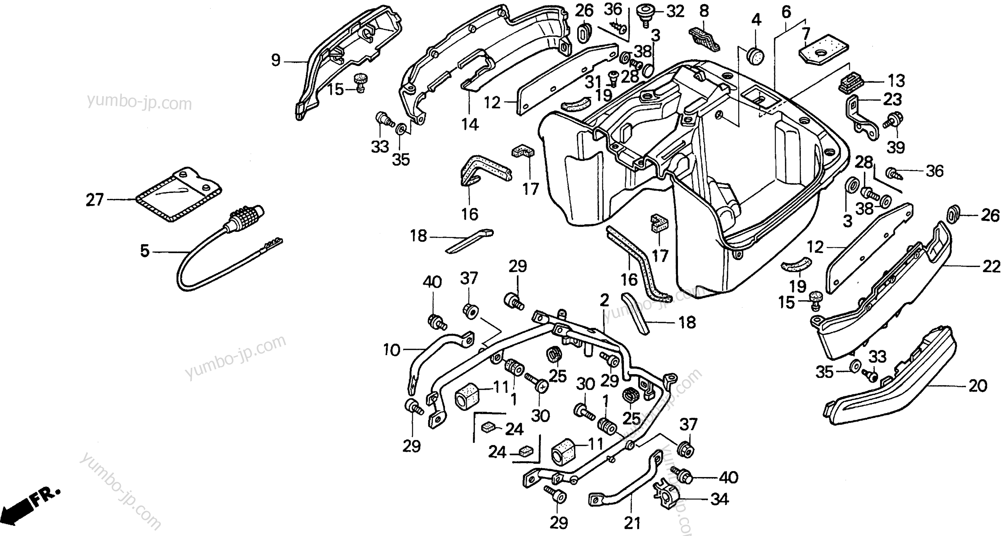TRUNK INNER BODY for motorcycles HONDA PC800 A 1995 year
