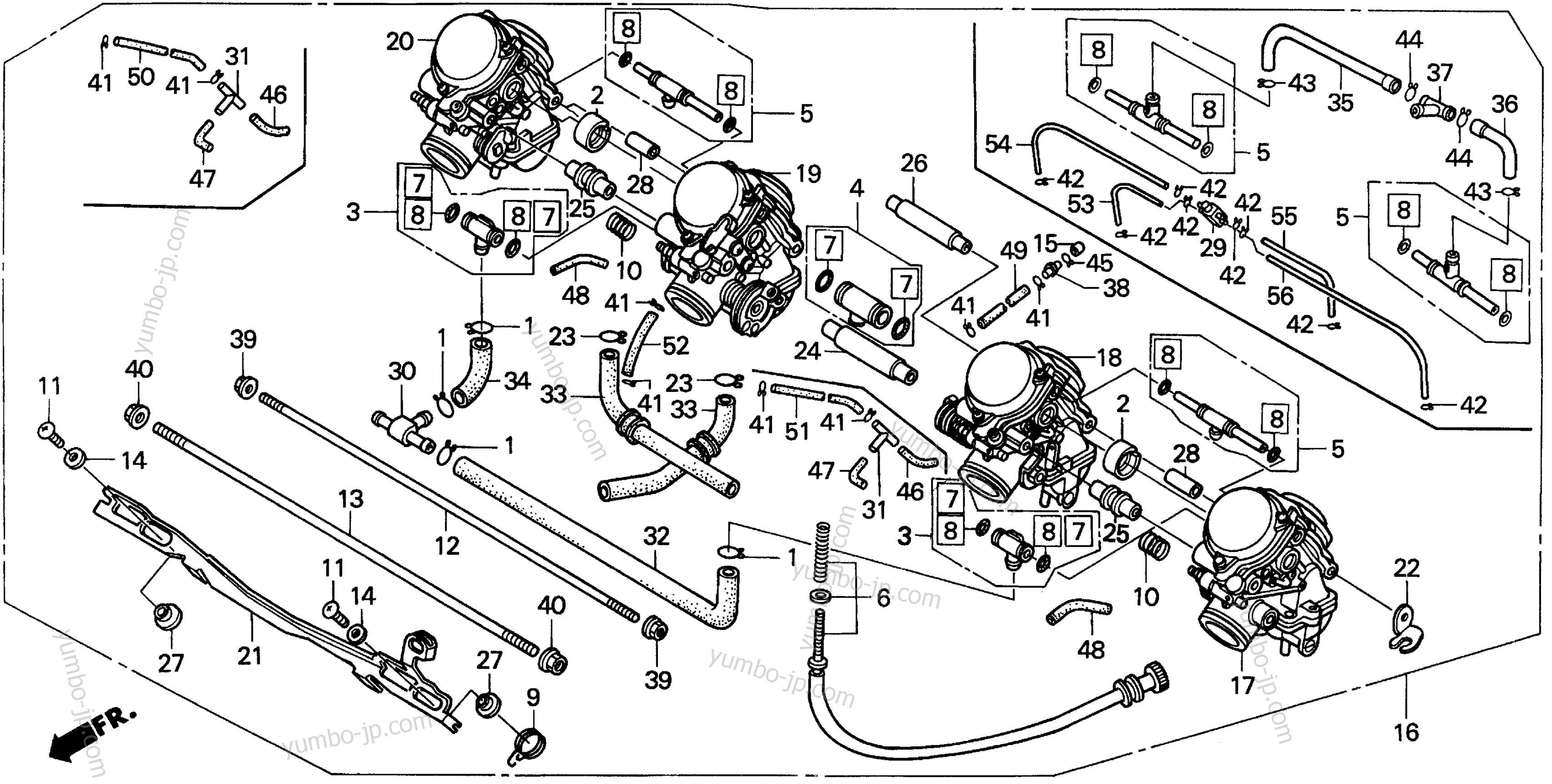 Карбюратор для мотоциклов HONDA CBR1000F AC 1994 г.