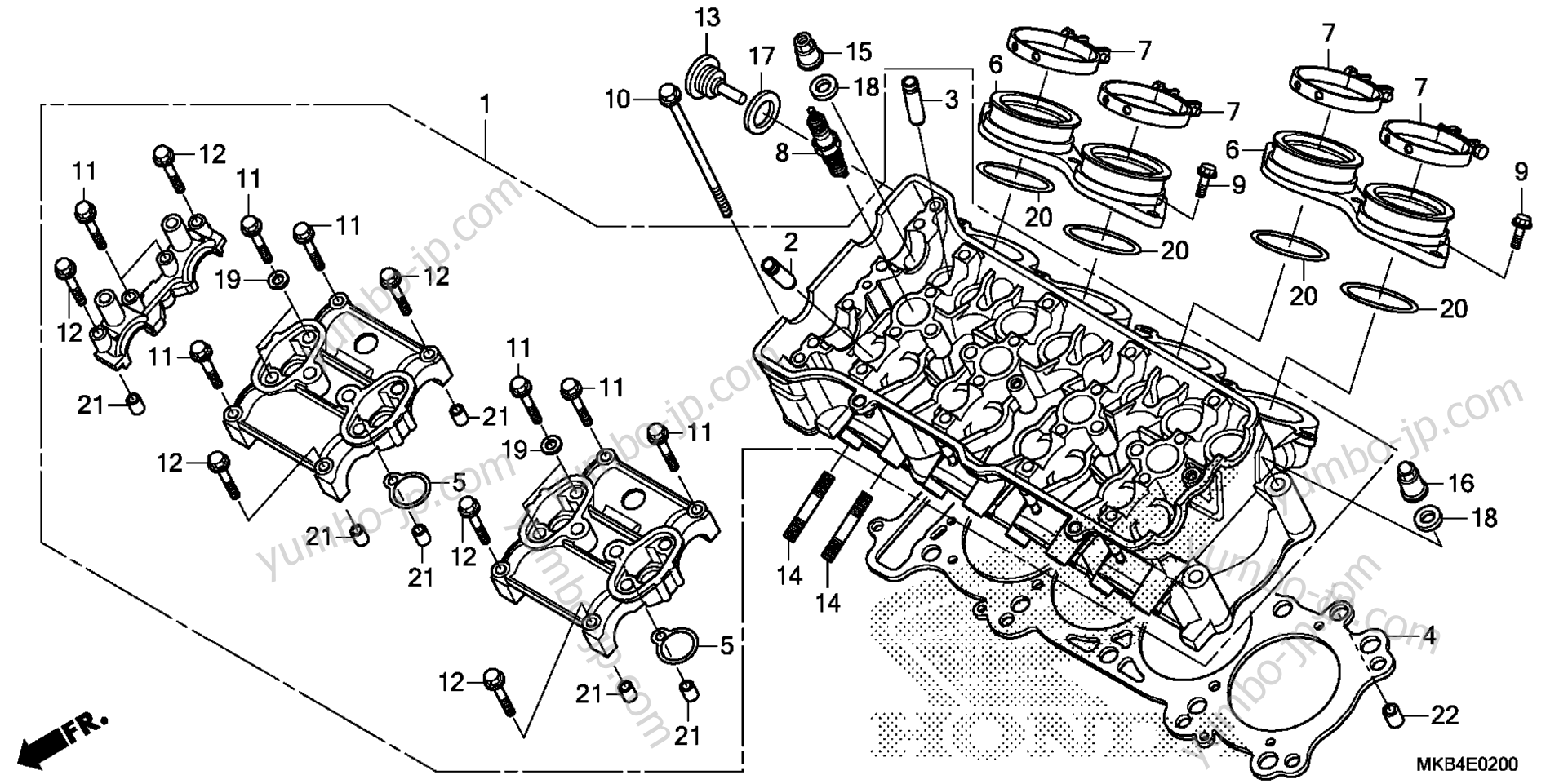 CYLINDER HEAD for motorcycles HONDA CBR1000RR 2A 2015 year