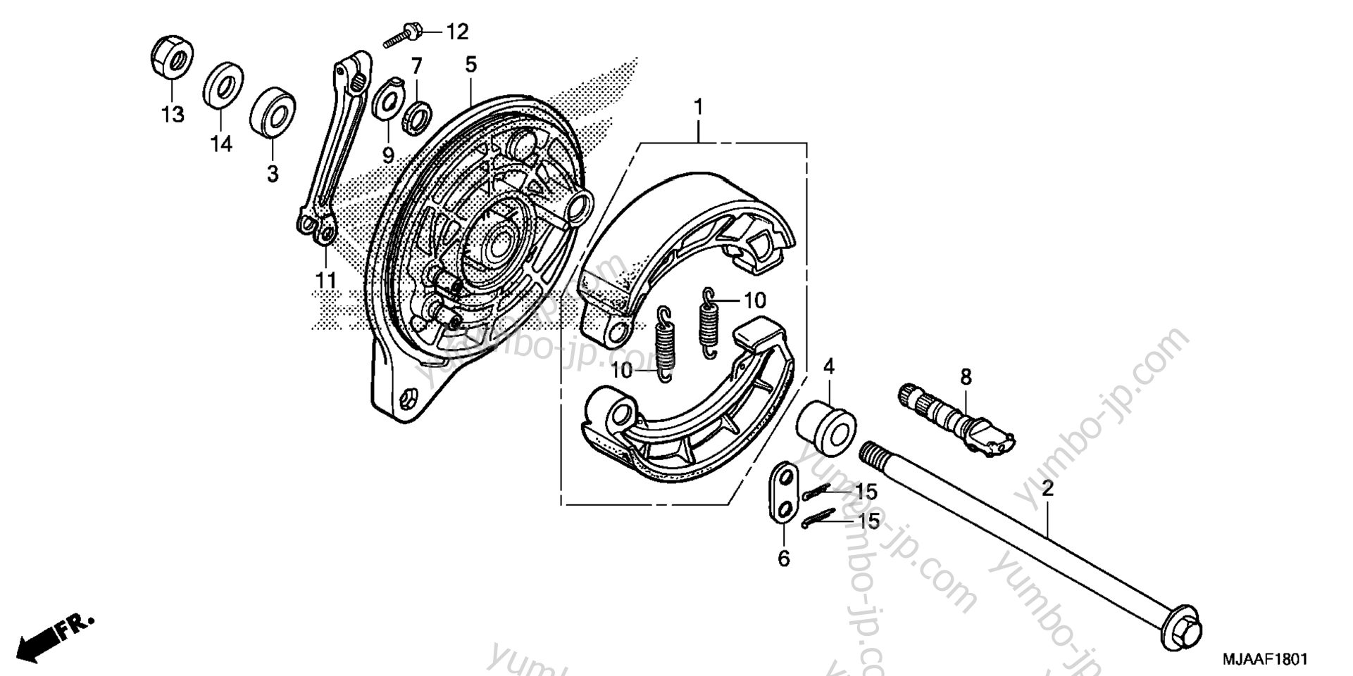 REAR BRAKE PANEL (2) for motorcycles HONDA VT750RS AC 2013 year