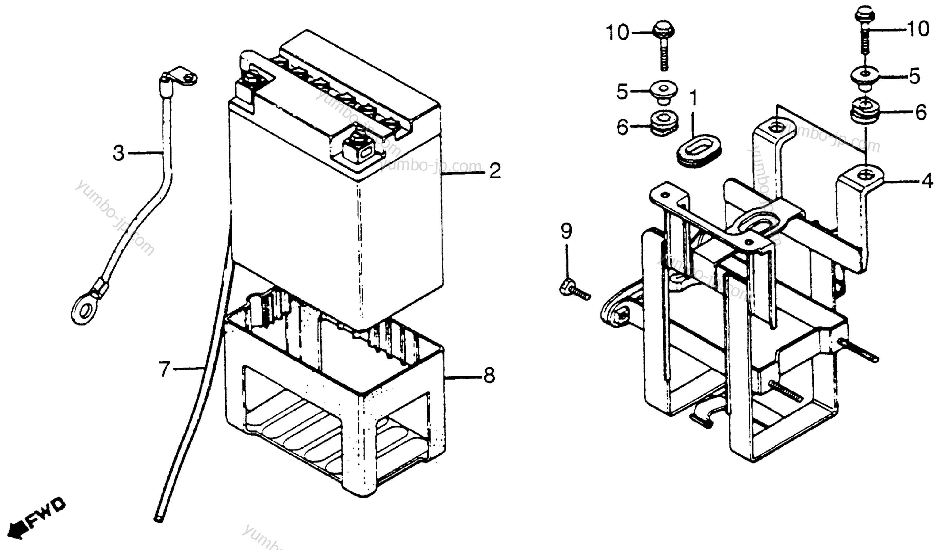 BATTERY for motorcycles HONDA CB750C A 1980 year