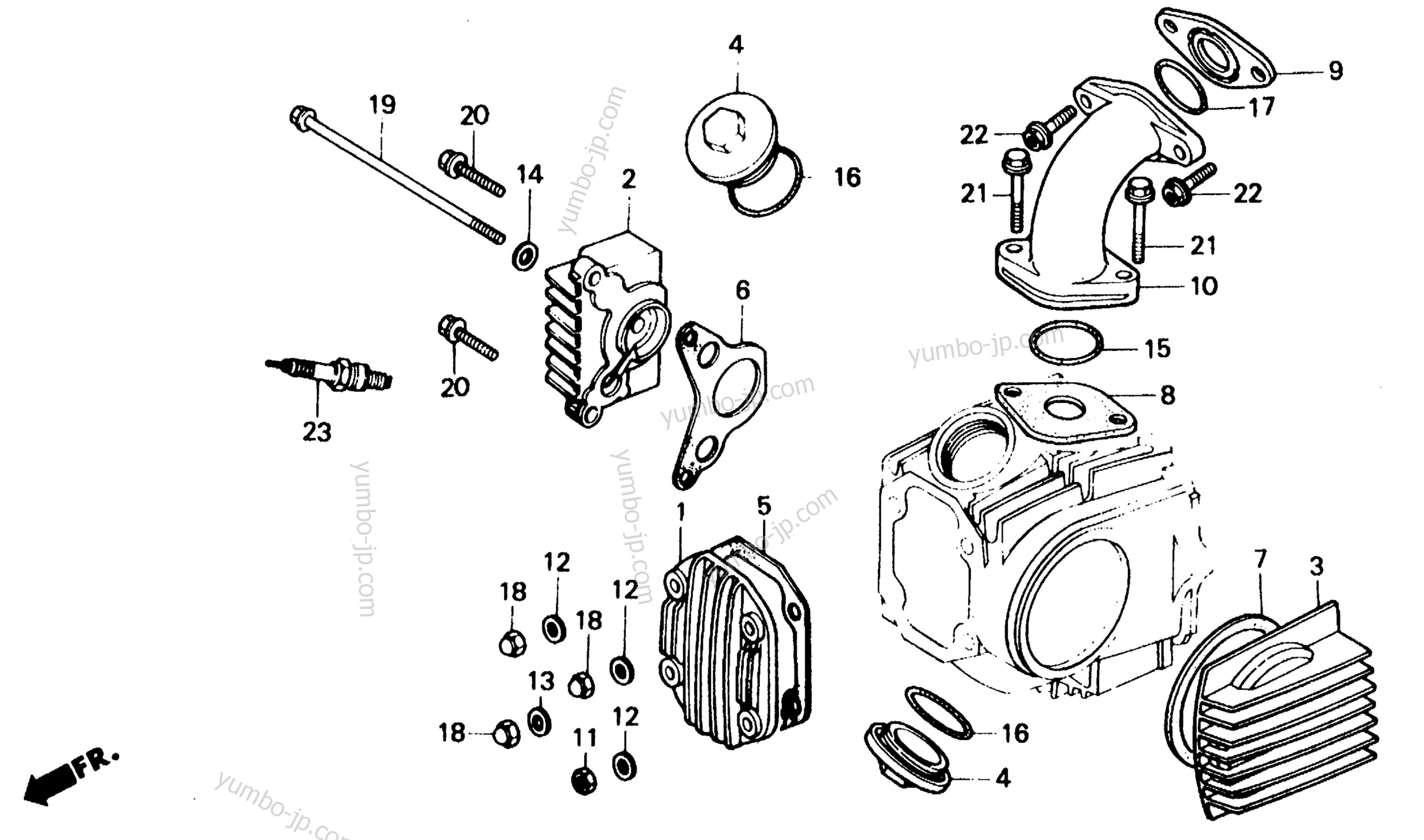YUMBO | spare parts catalog for мотоцикла HONDA ZB50 A 1988 year