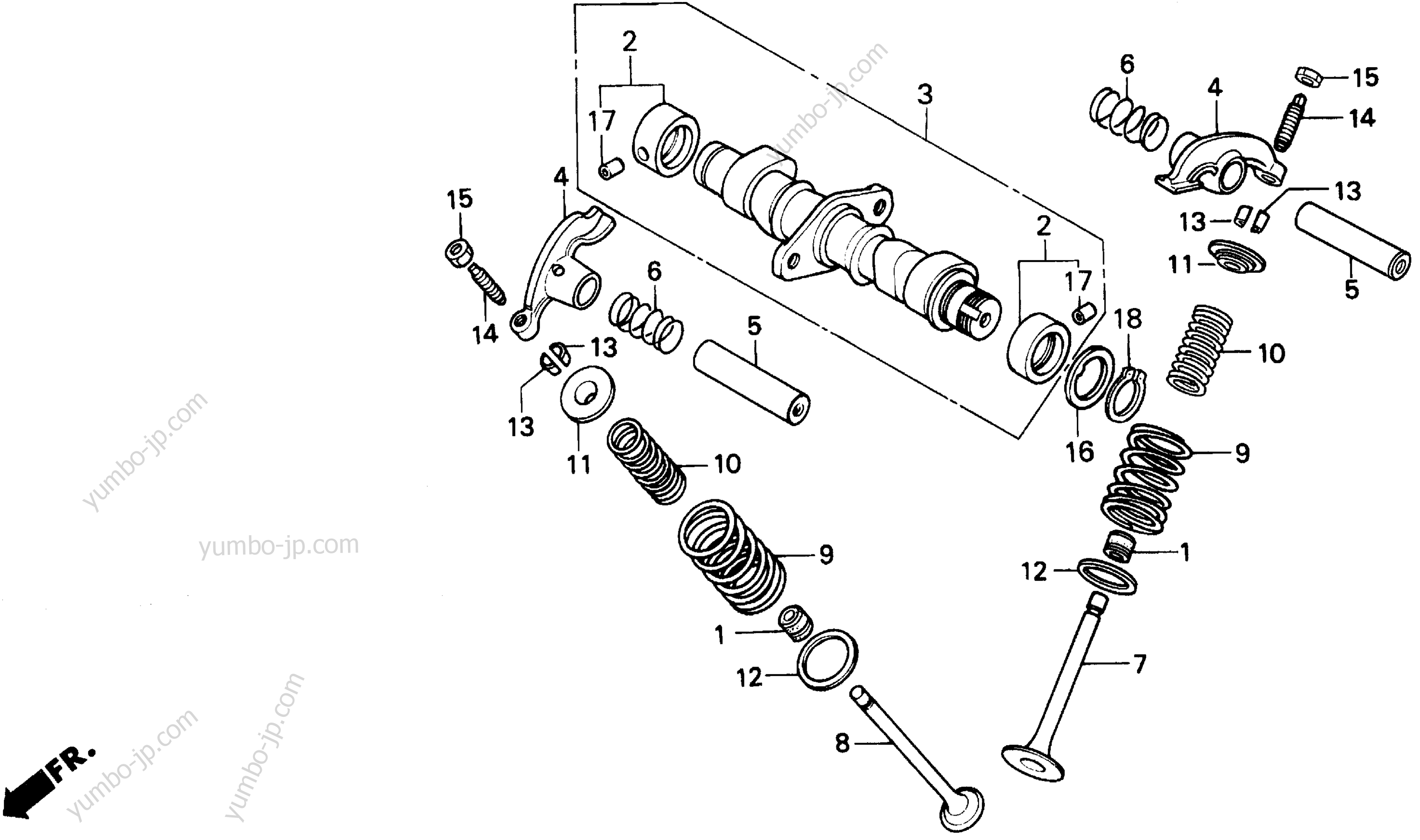 CAMSHAFT for motorcycles HONDA CB250 A 1993 year