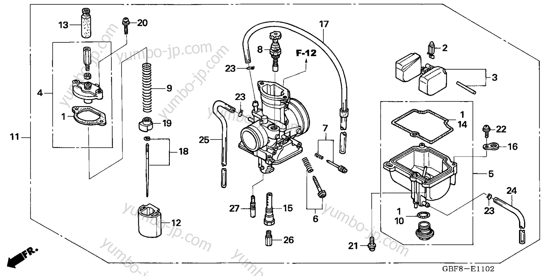 CARBURETOR ('05-'06) for motorcycles HONDA CR85RB A 2005 year