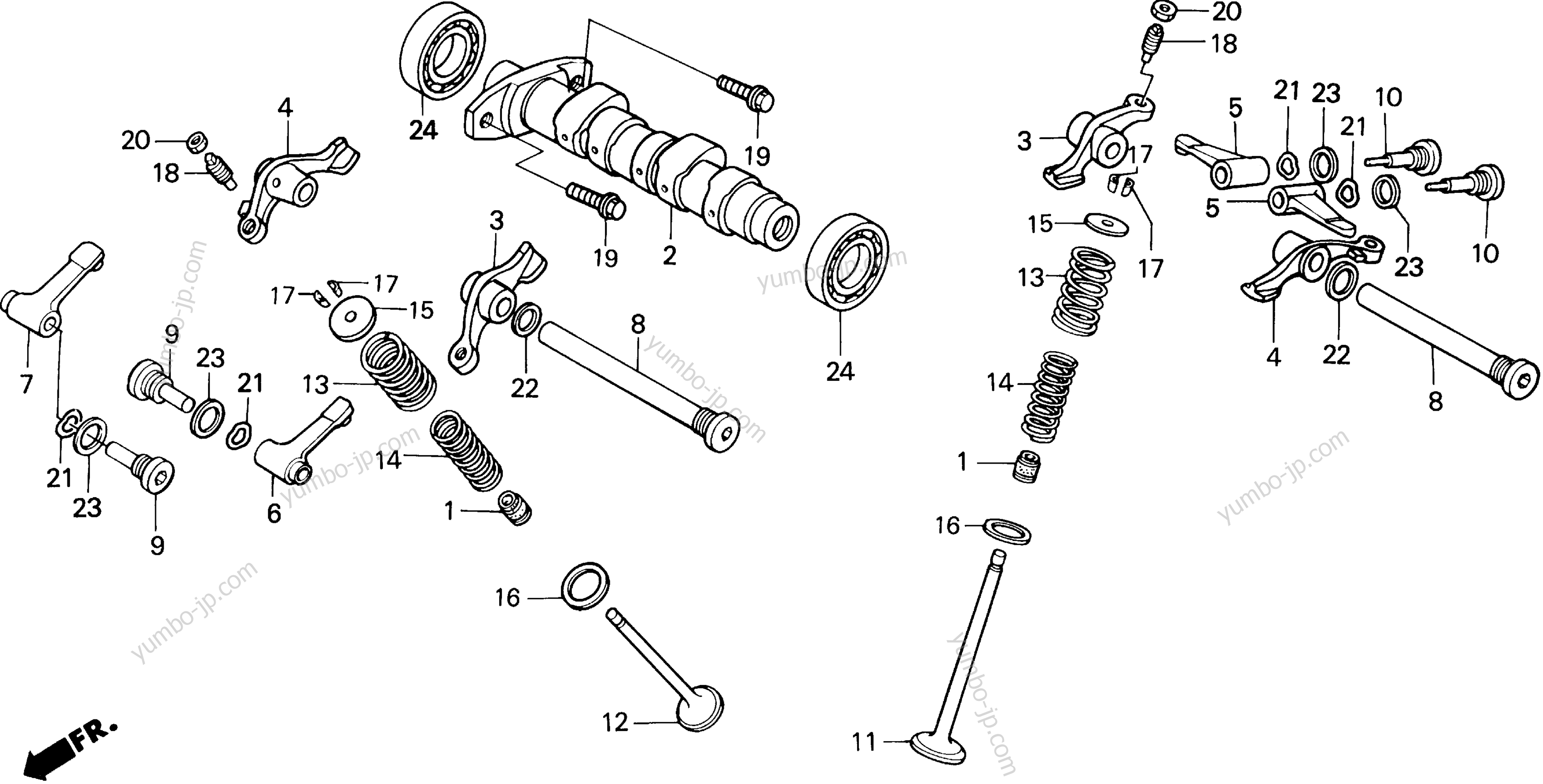 CAMSHAFT for motorcycles HONDA XR250R A 1992 year