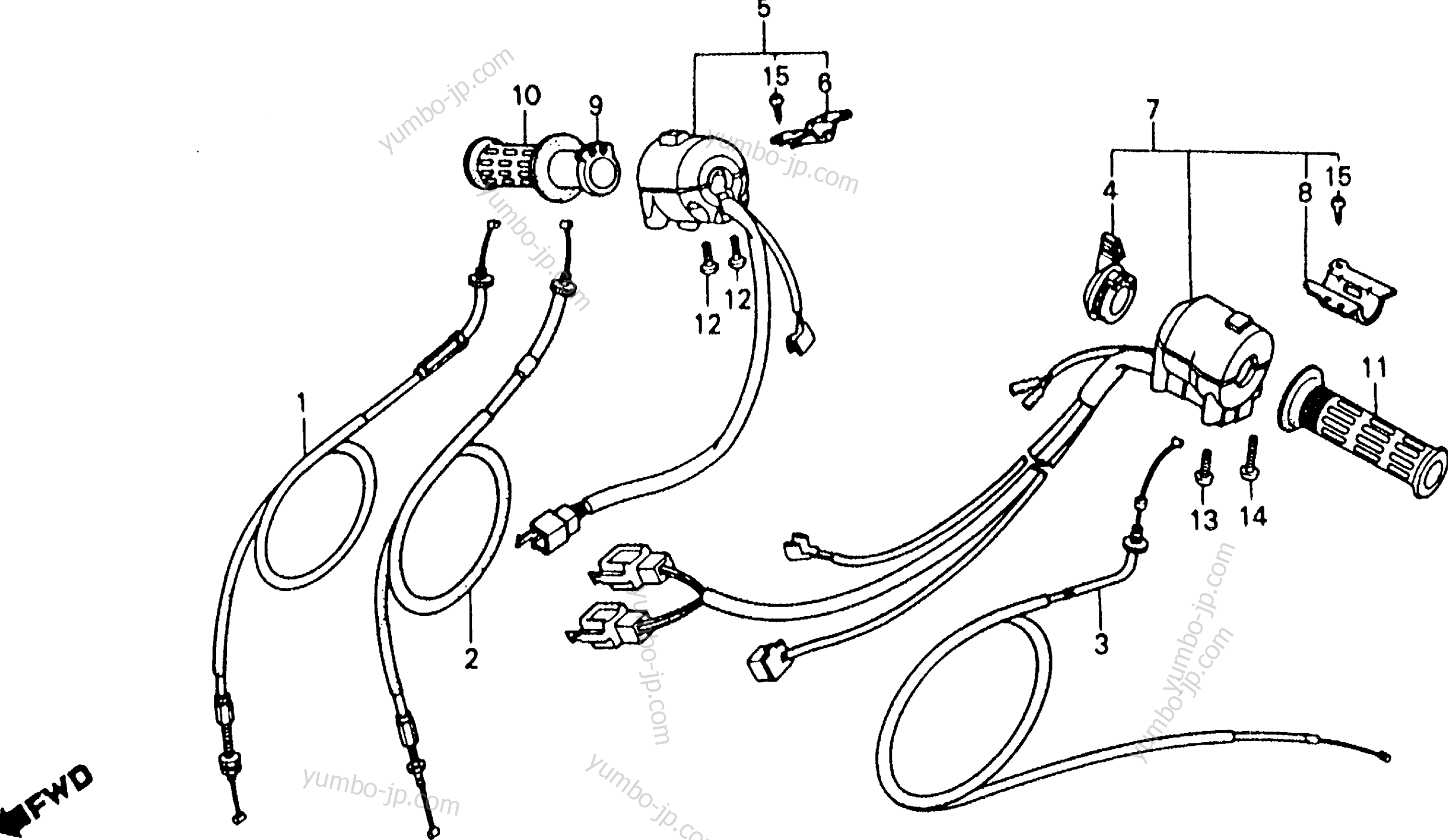 SWITCHES / CABLES for motorcycles HONDA VFR750F A 1986 year