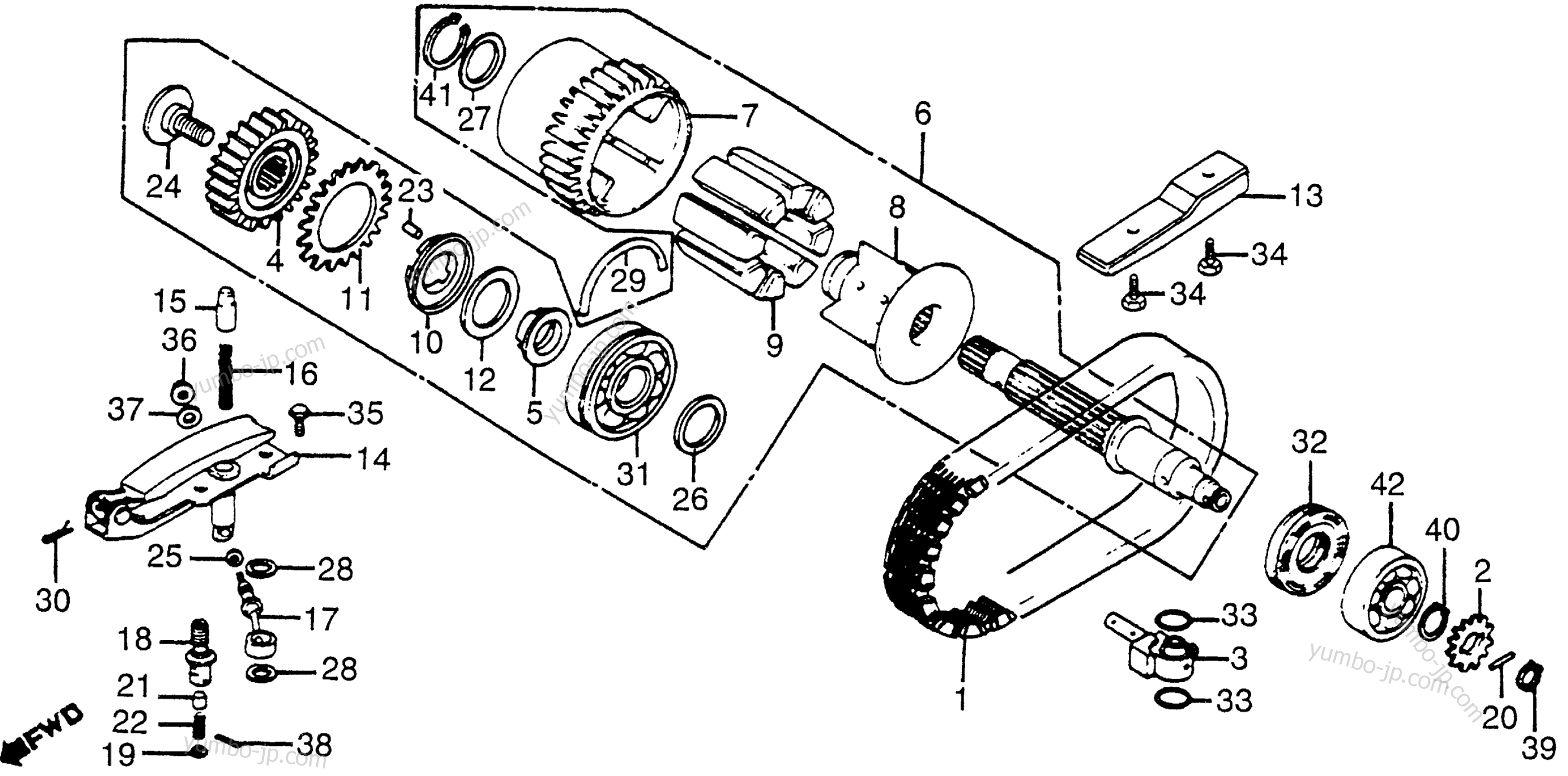 PRIMARY SHAFT for motorcycles HONDA CB1100F A 1983 year