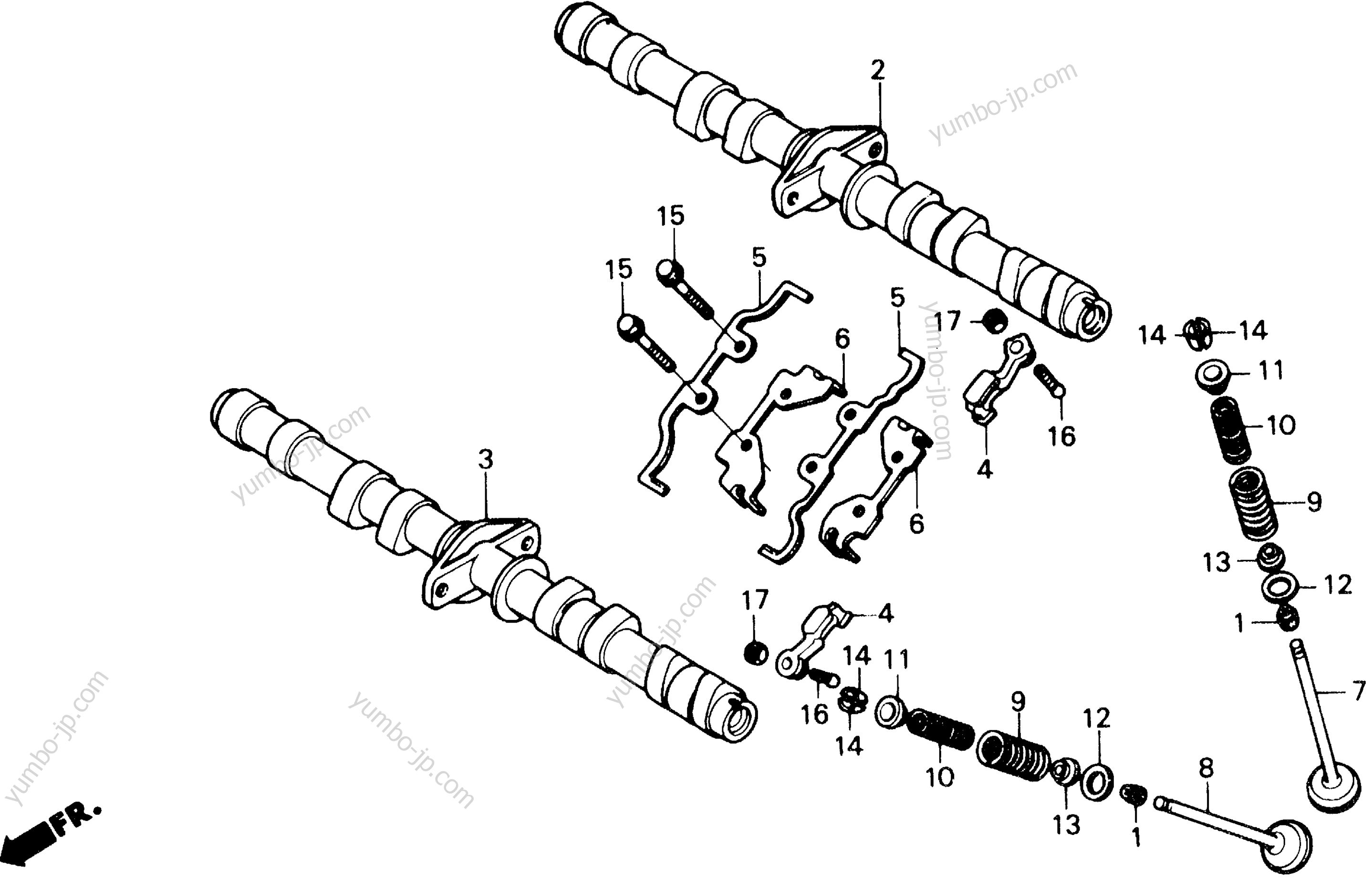 CAMSHAFT for motorcycles HONDA CBR600F AC 1989 year