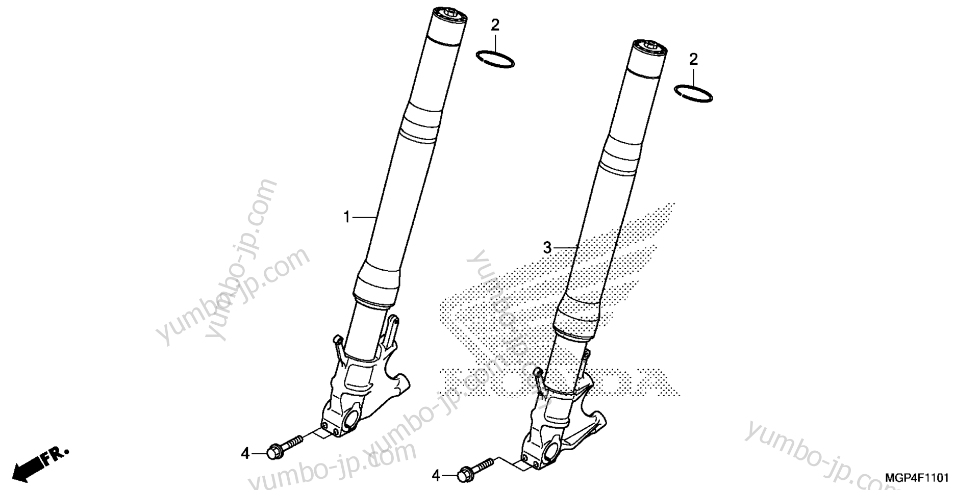 FRONT FORK (2) for motorcycles HONDA CBR1000S AC 2014 year