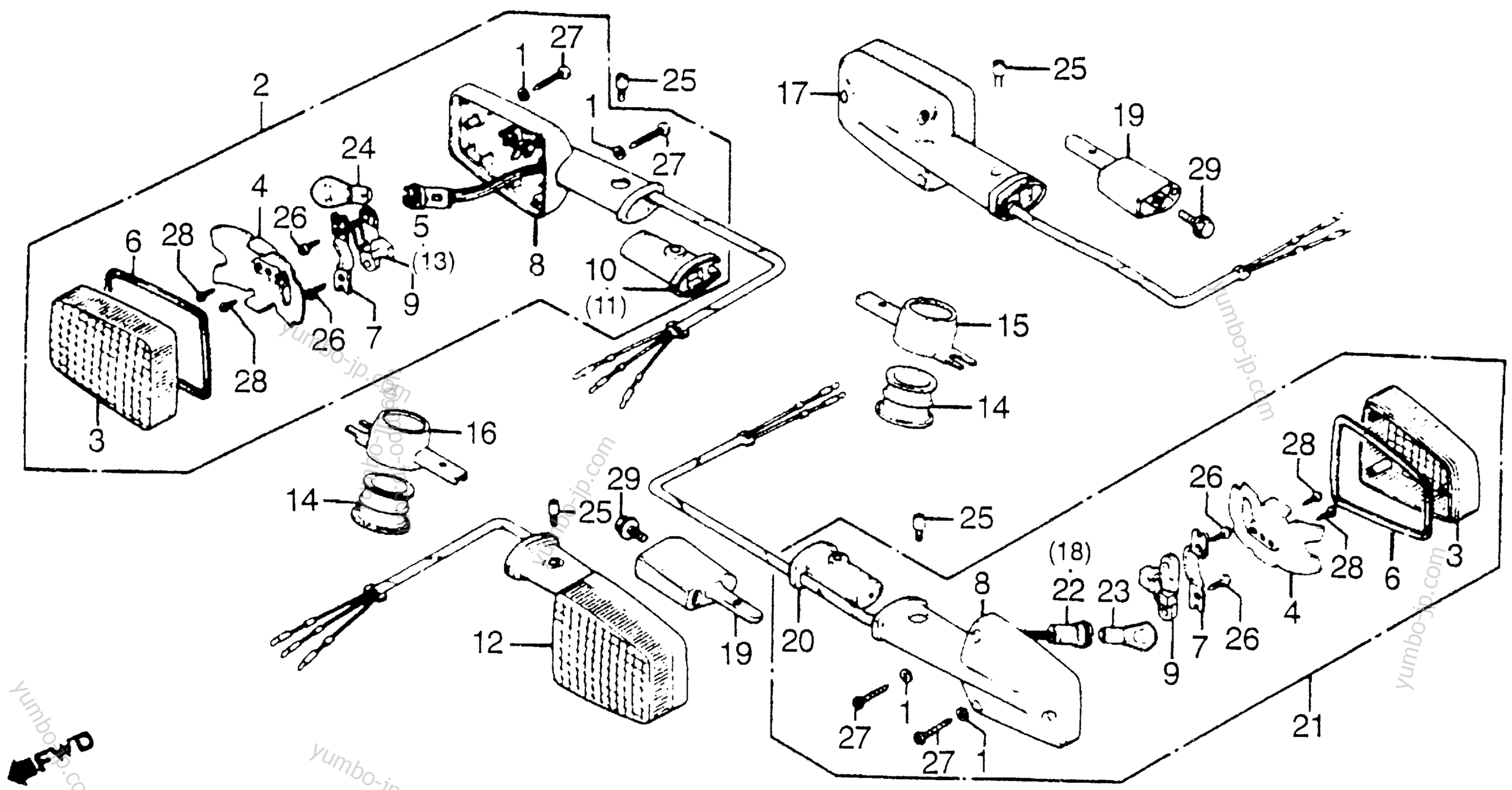 TURN SIGNAL for motorcycles HONDA CB900F A 1982 year