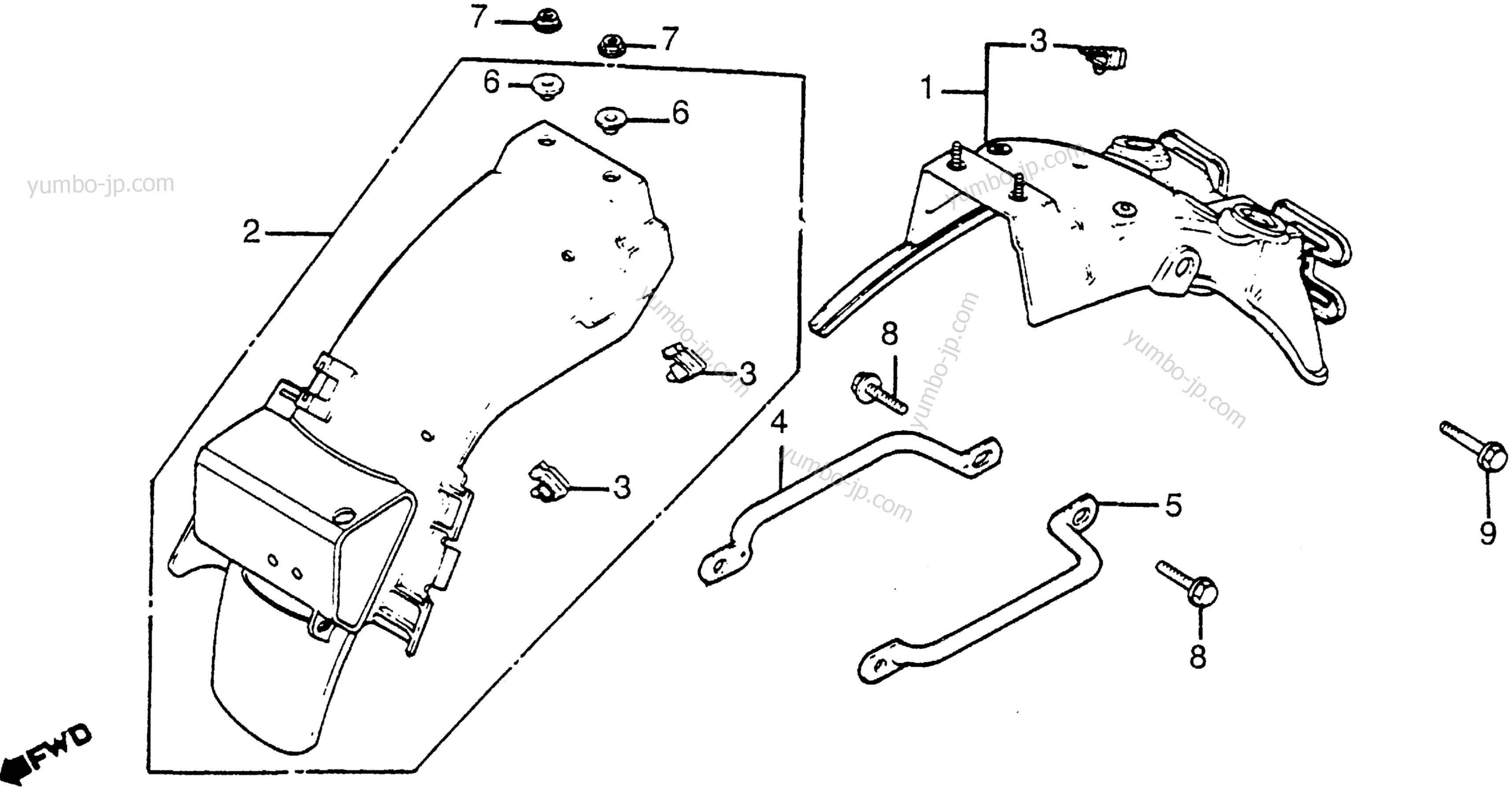 REAR FENDER for motorcycles HONDA CB1100F A 1983 year