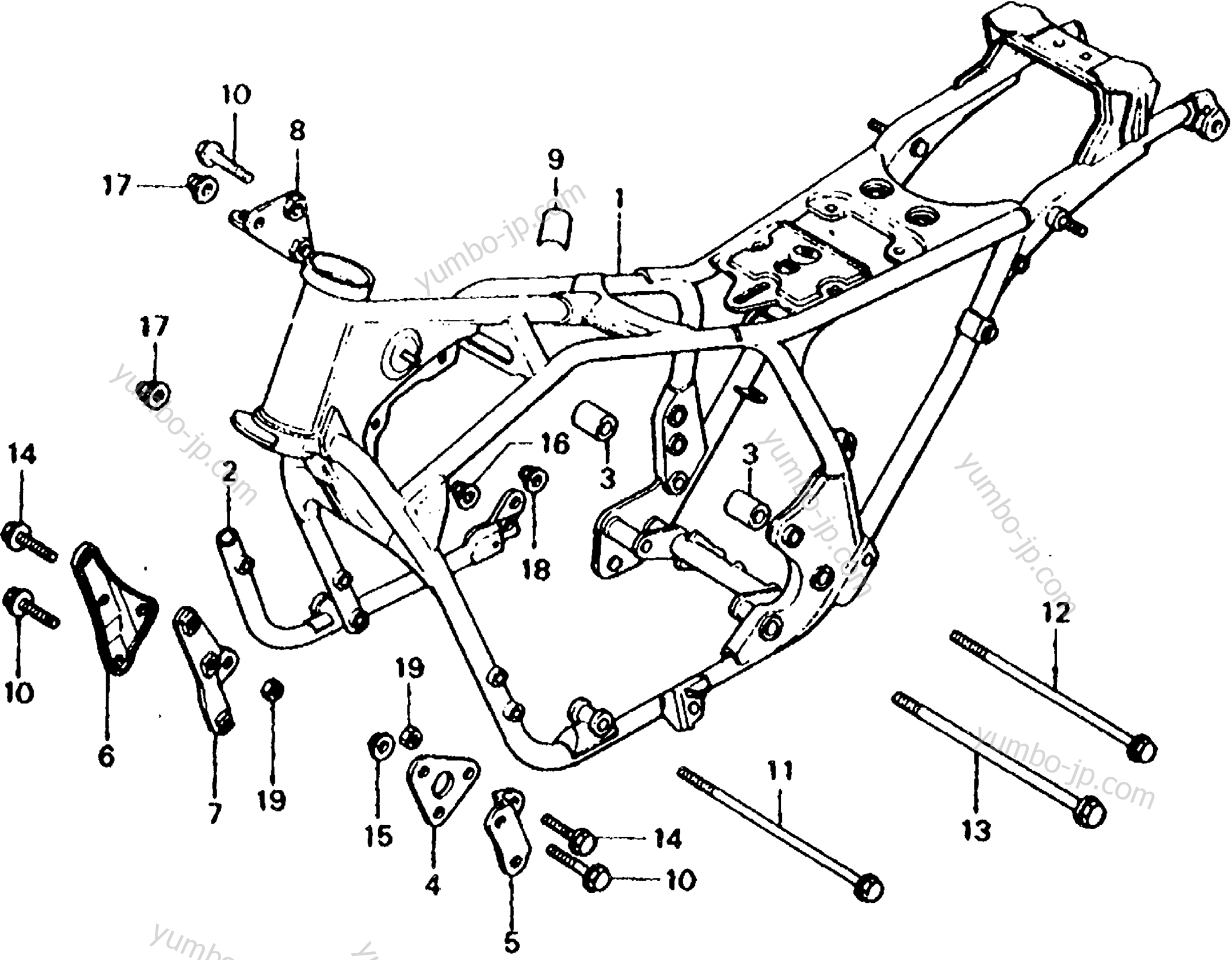FRAME for motorcycles HONDA CB750F A 1980 year