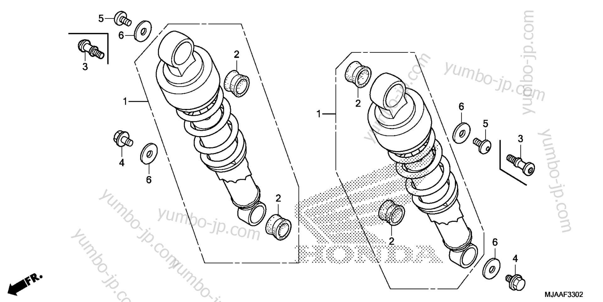 REAR SHOCK ABSORBER (3) для мотоциклов HONDA VT750RS AC 2013 г.