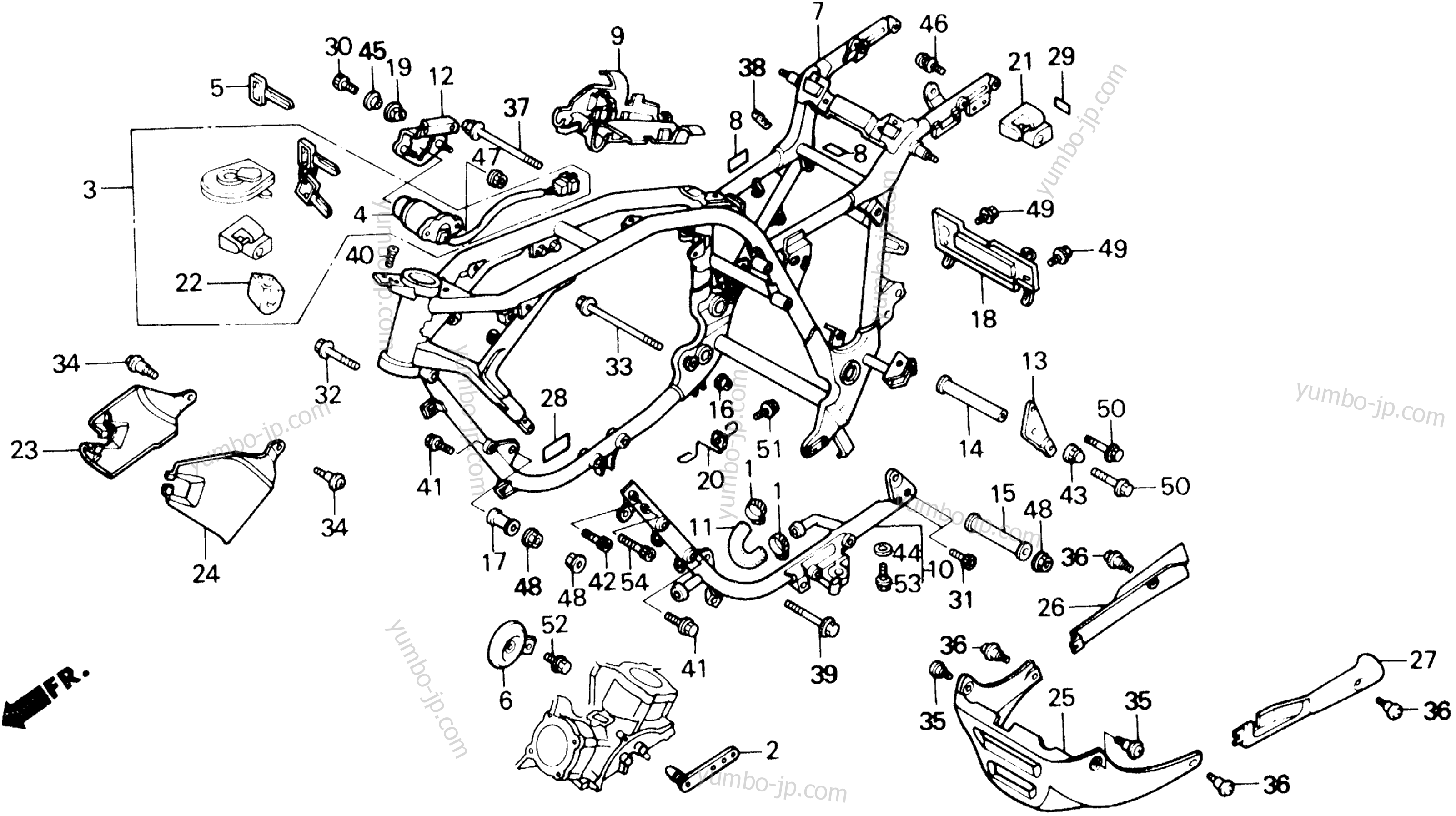 FRAME for motorcycles HONDA VF700C A 1987 year