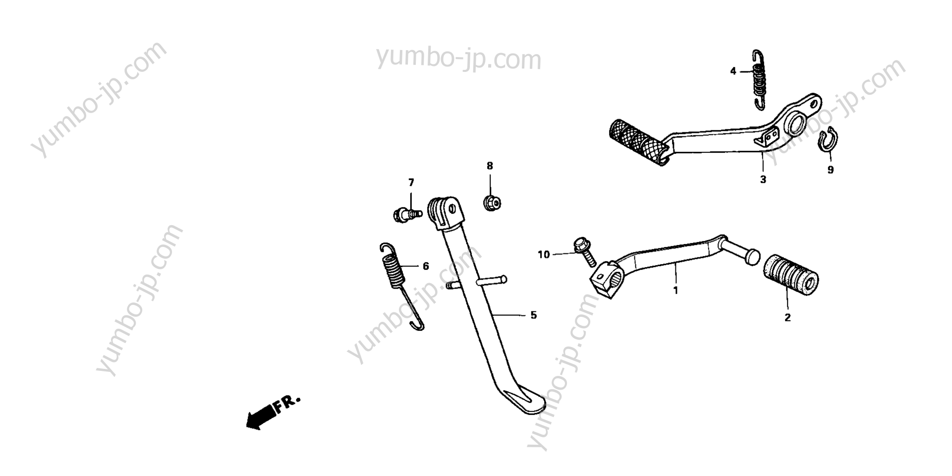 SIDE STAND / PEDAL для мотоциклов HONDA NSR50R A 2004 г.