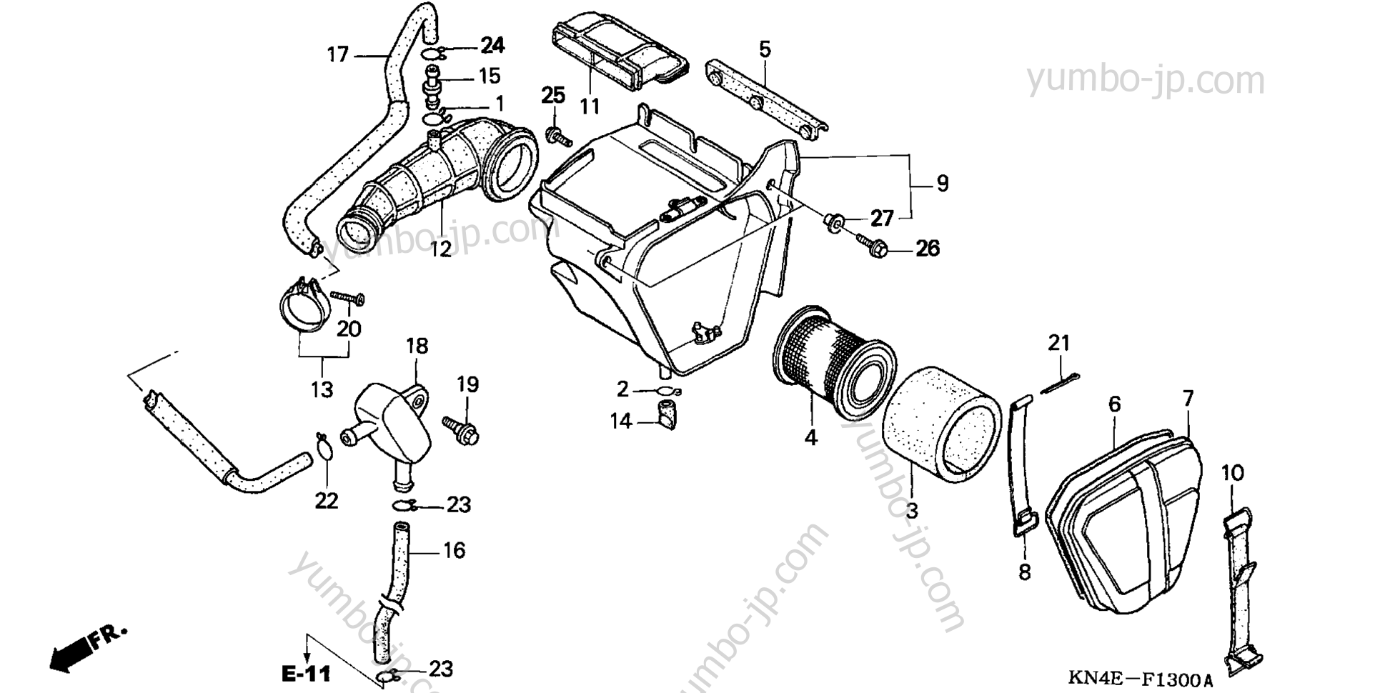 AIR CLEANER для мотоциклов HONDA XR100R A 2003 г.