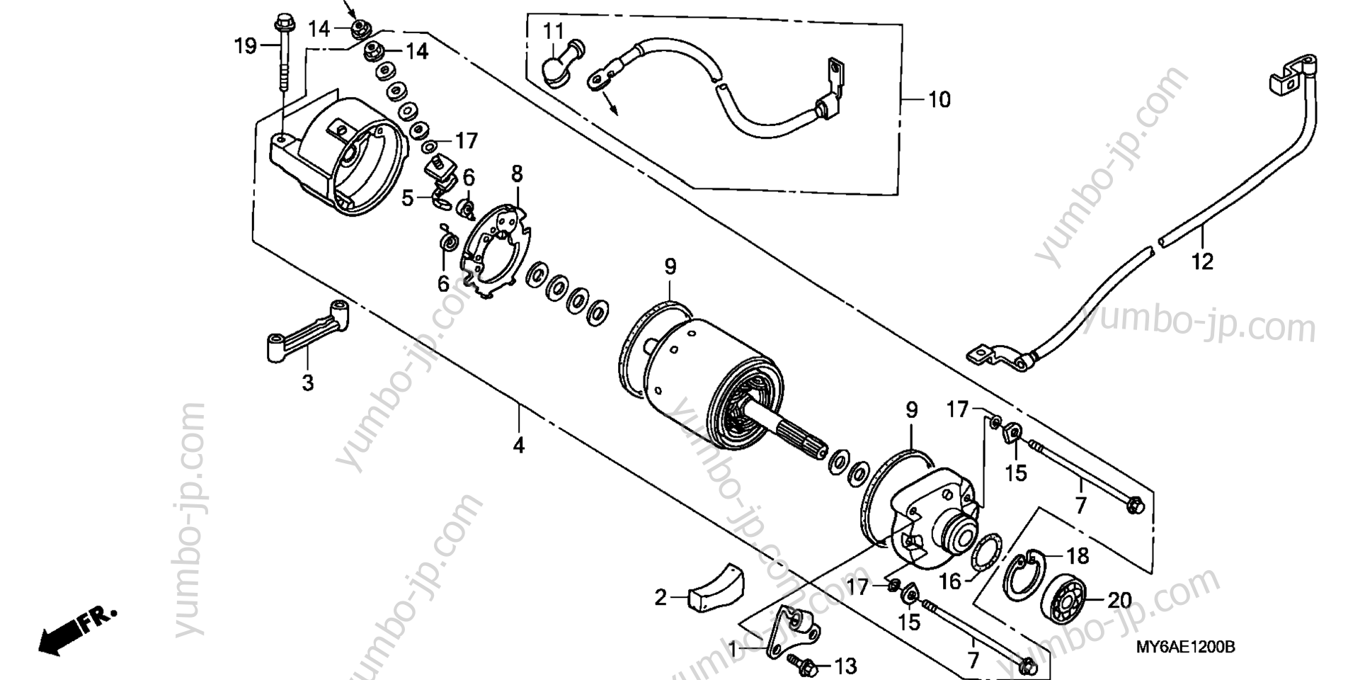 STARTING MOTOR для мотоциклов HONDA XR650L A 2002 г.