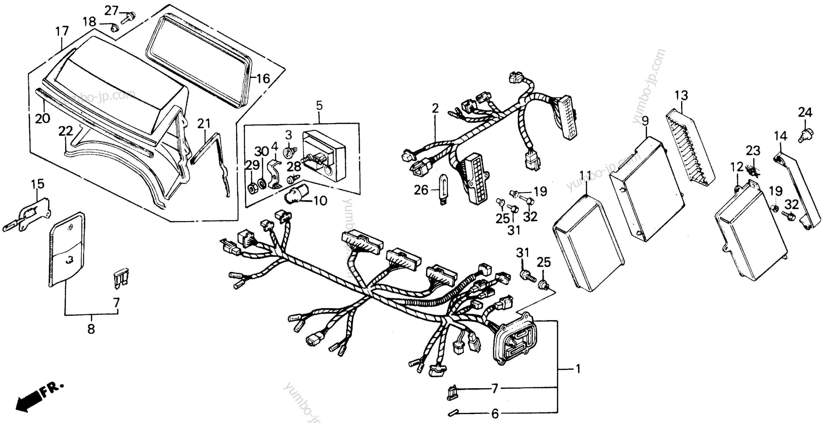 FAIRING WIRE HARNESS for motorcycles HONDA GL1200SEI A 1986 year