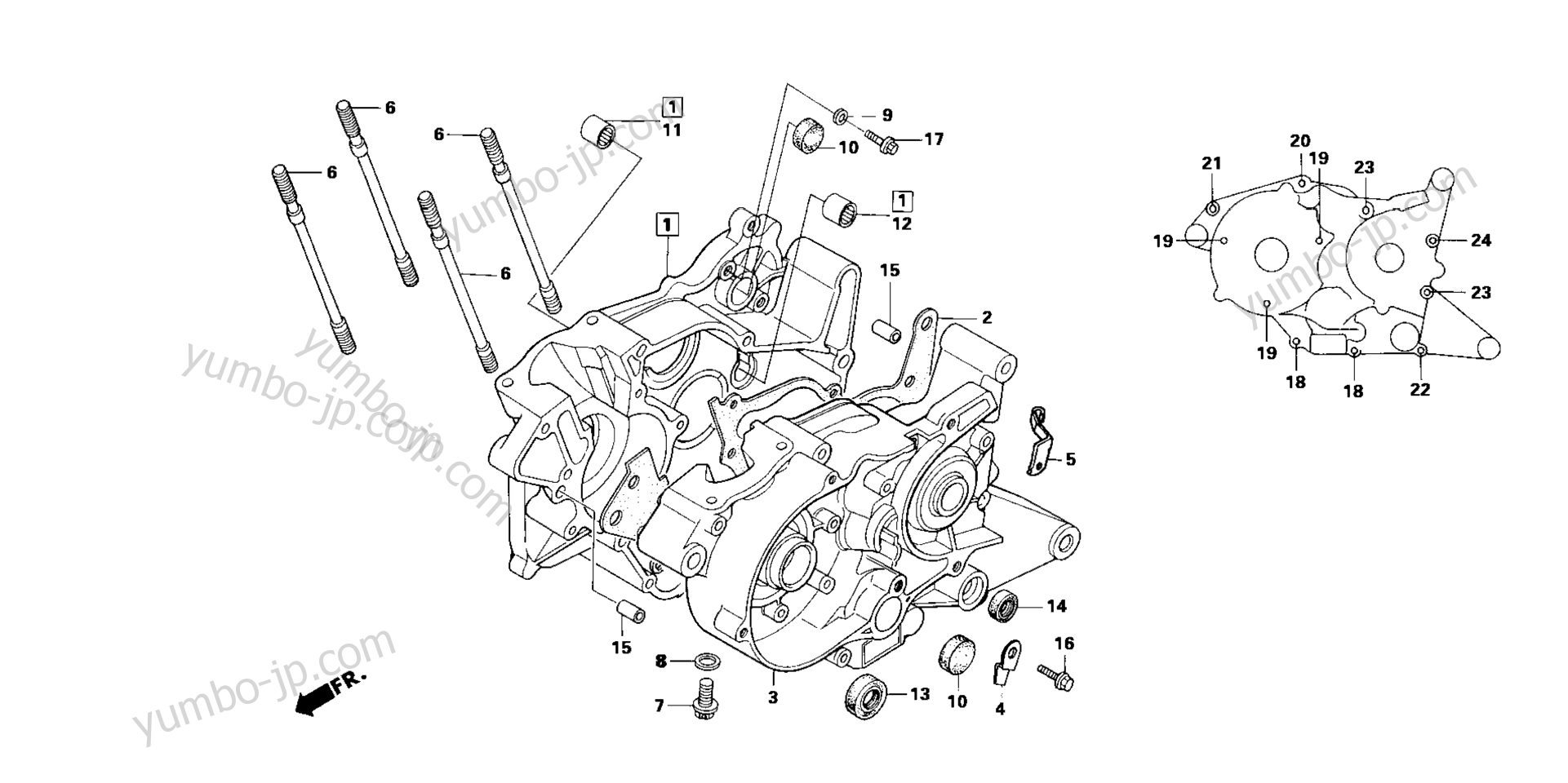 CRANKCASE for motorcycles HONDA NSR50R A 2004 year