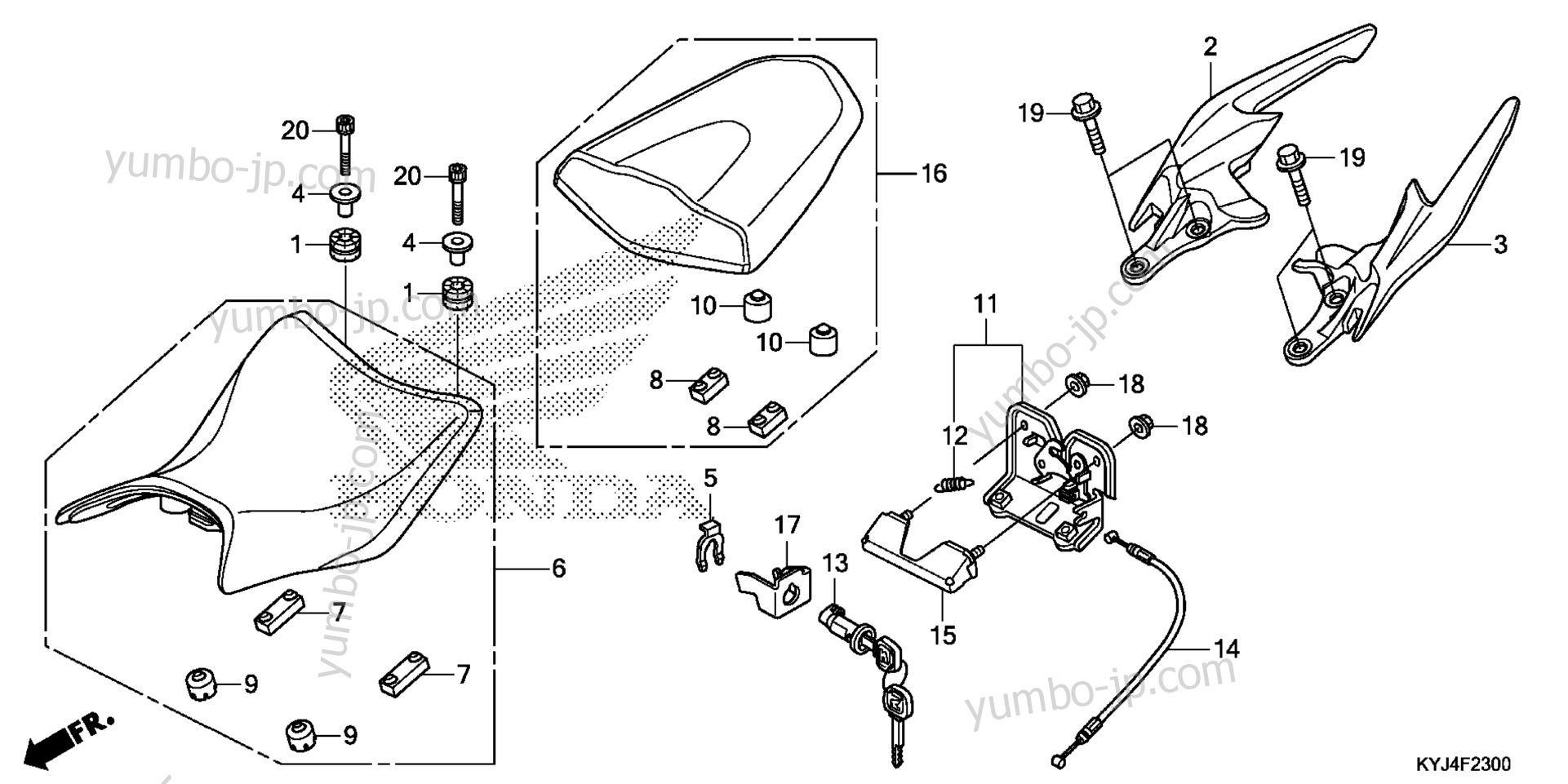 SEAT for motorcycles HONDA CBR250R 2AC 2011 year