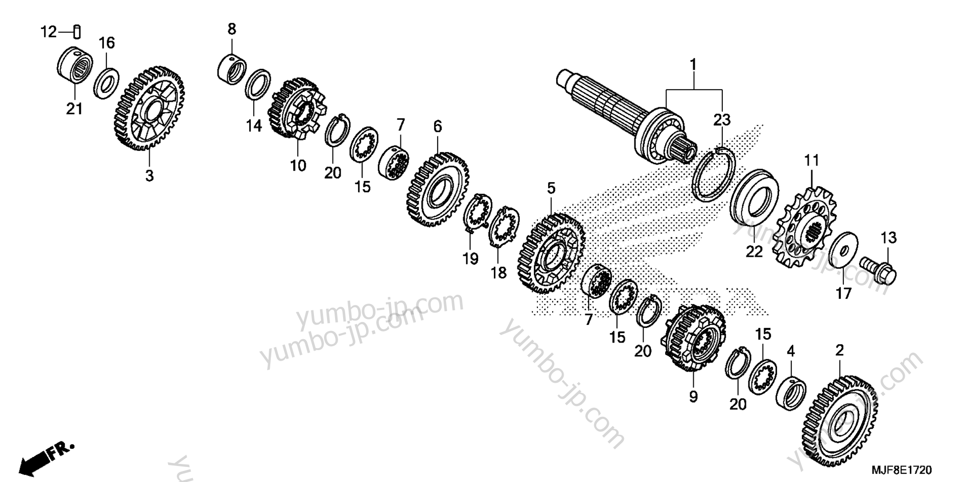 TRANSMISSION (CTX700ND) (COUNTERSHAFT) для мотоциклов HONDA CTX700ND A 2016 г.