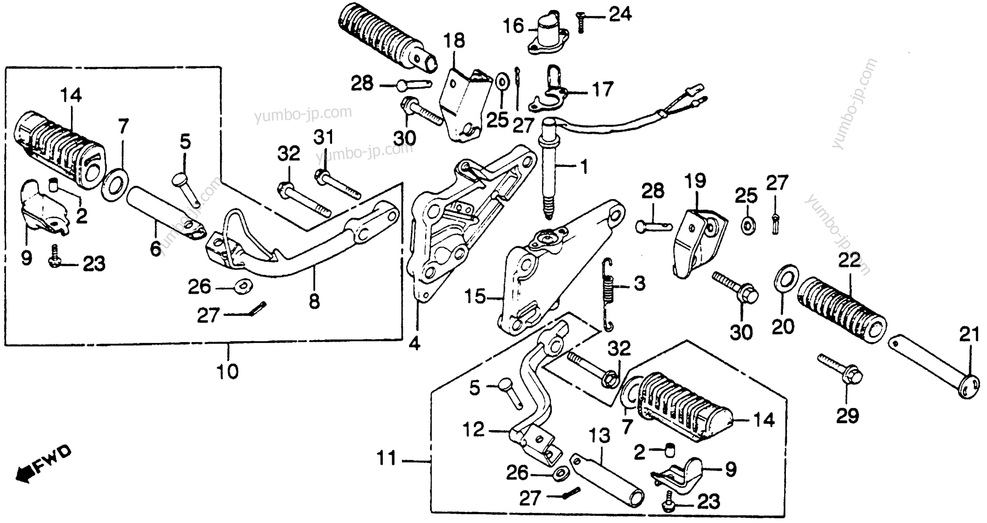 FOOTPEGS for motorcycles HONDA CM450A A 1983 year
