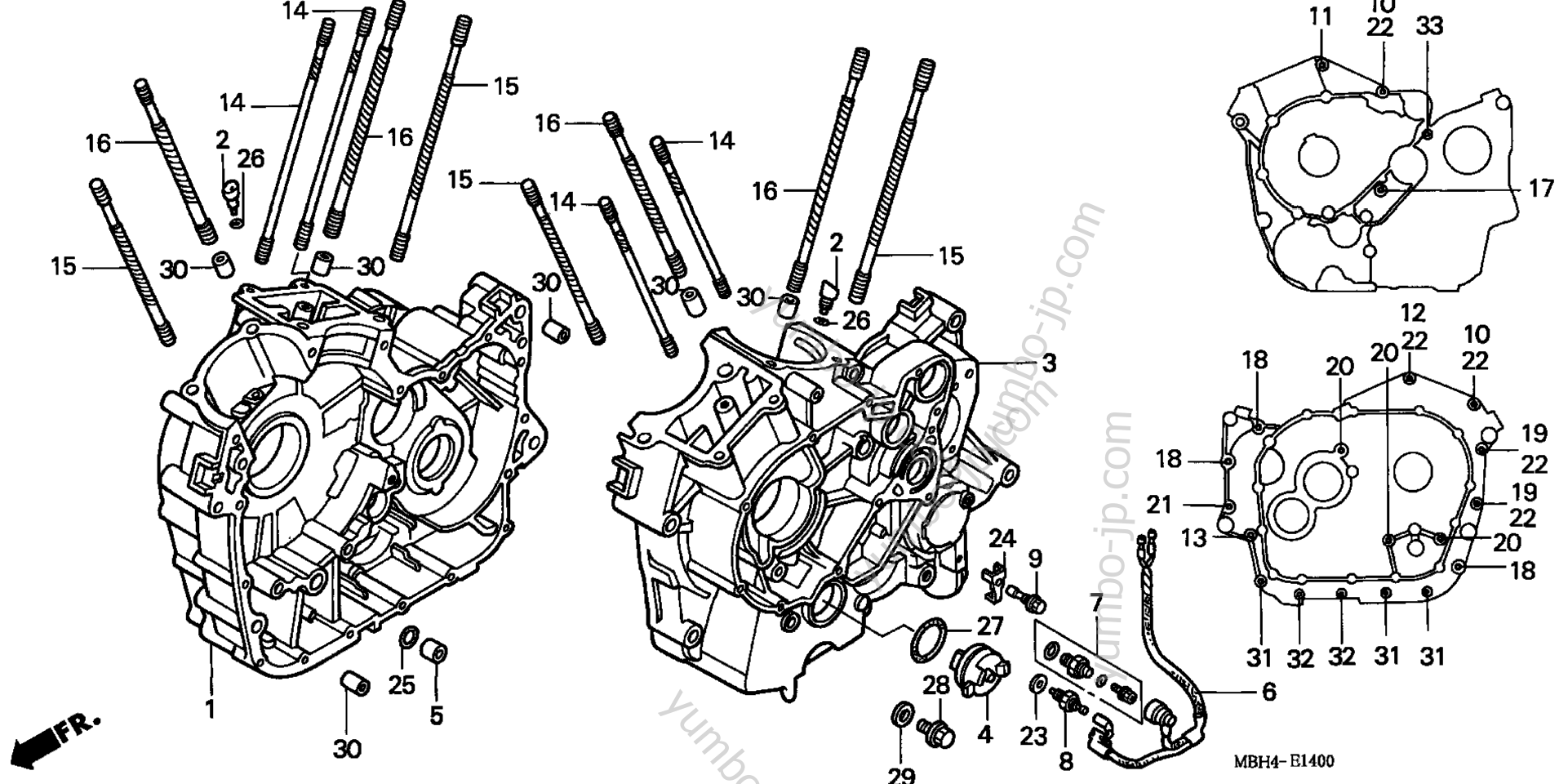 CRANKCASE for motorcycles HONDA VT1100C3 A 2000 year
