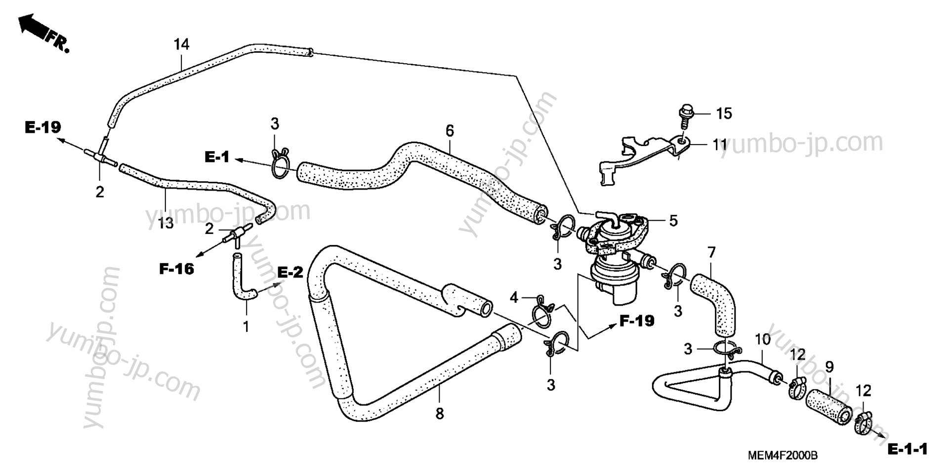 AIR INJECTION CONTROL VALVE ('04-'07,A/CM) for motorcycles HONDA VTX1300C A 2004 year