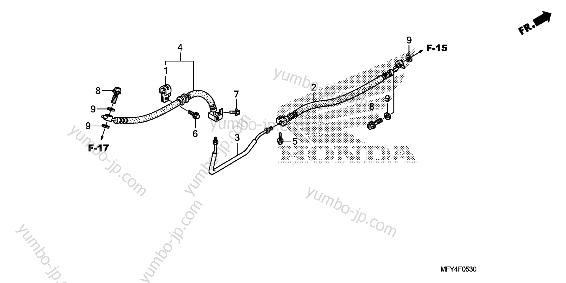 BRAKE LINE for motorcycles HONDA VT1300CT A 2010 year