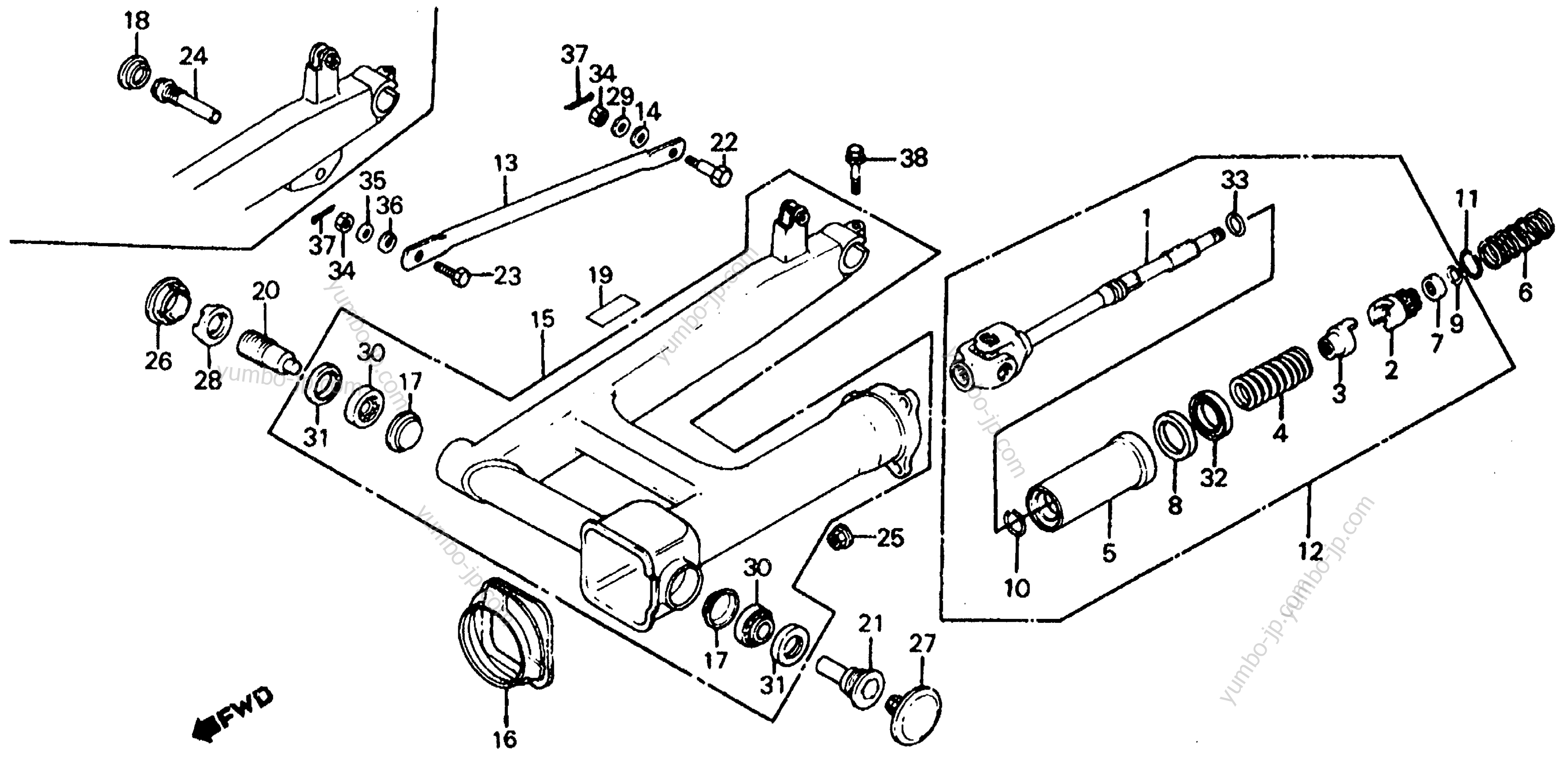 SWINGARM for motorcycles HONDA VF700C A 1986 year