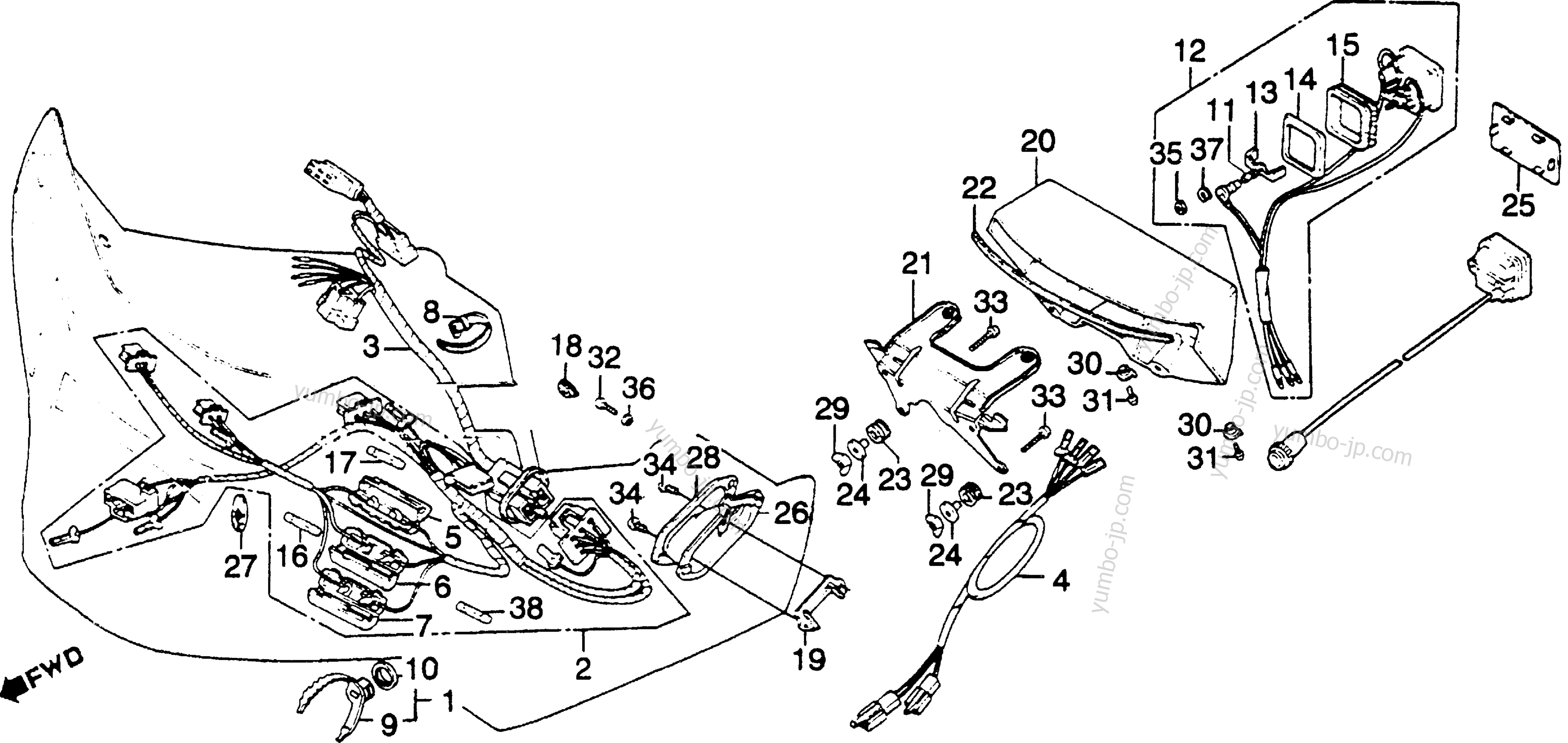 FAIRING WIRE HARNESS для мотоциклов HONDA GL1100A A 1982 г.