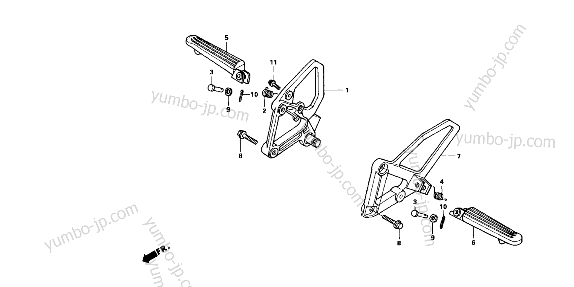 STEP for motorcycles HONDA NSR50R A 2004 year