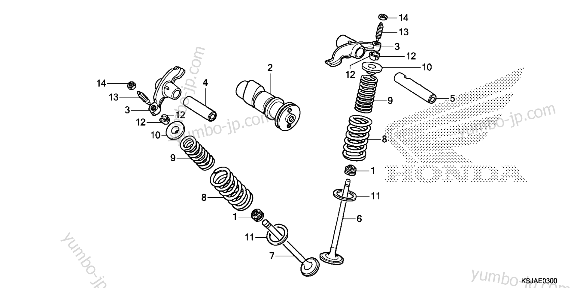 CAMSHAFT / VALVE for motorcycles HONDA CRF100F A 2008 year