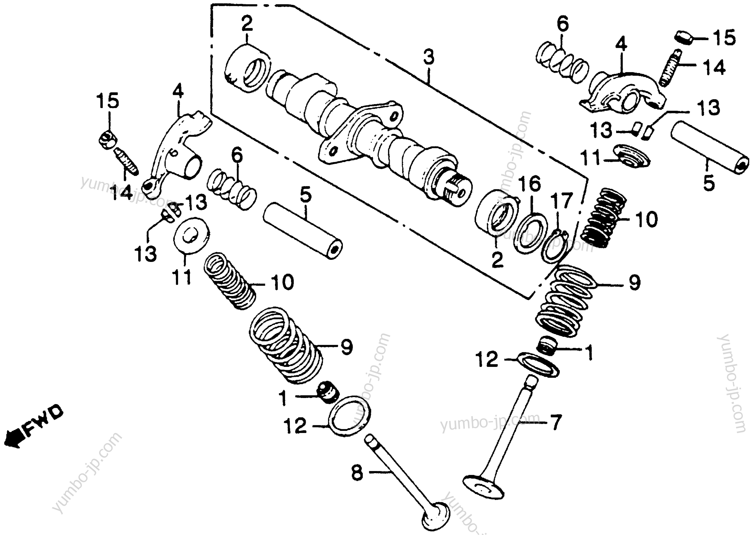 CAMSHAFT / VALVE for motorcycles HONDA CM250C A 1982 year