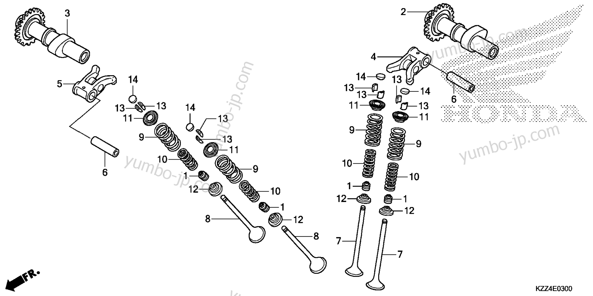 CAMSHAFT / VALVE for motorcycles HONDA CRF250L AC 2013 year