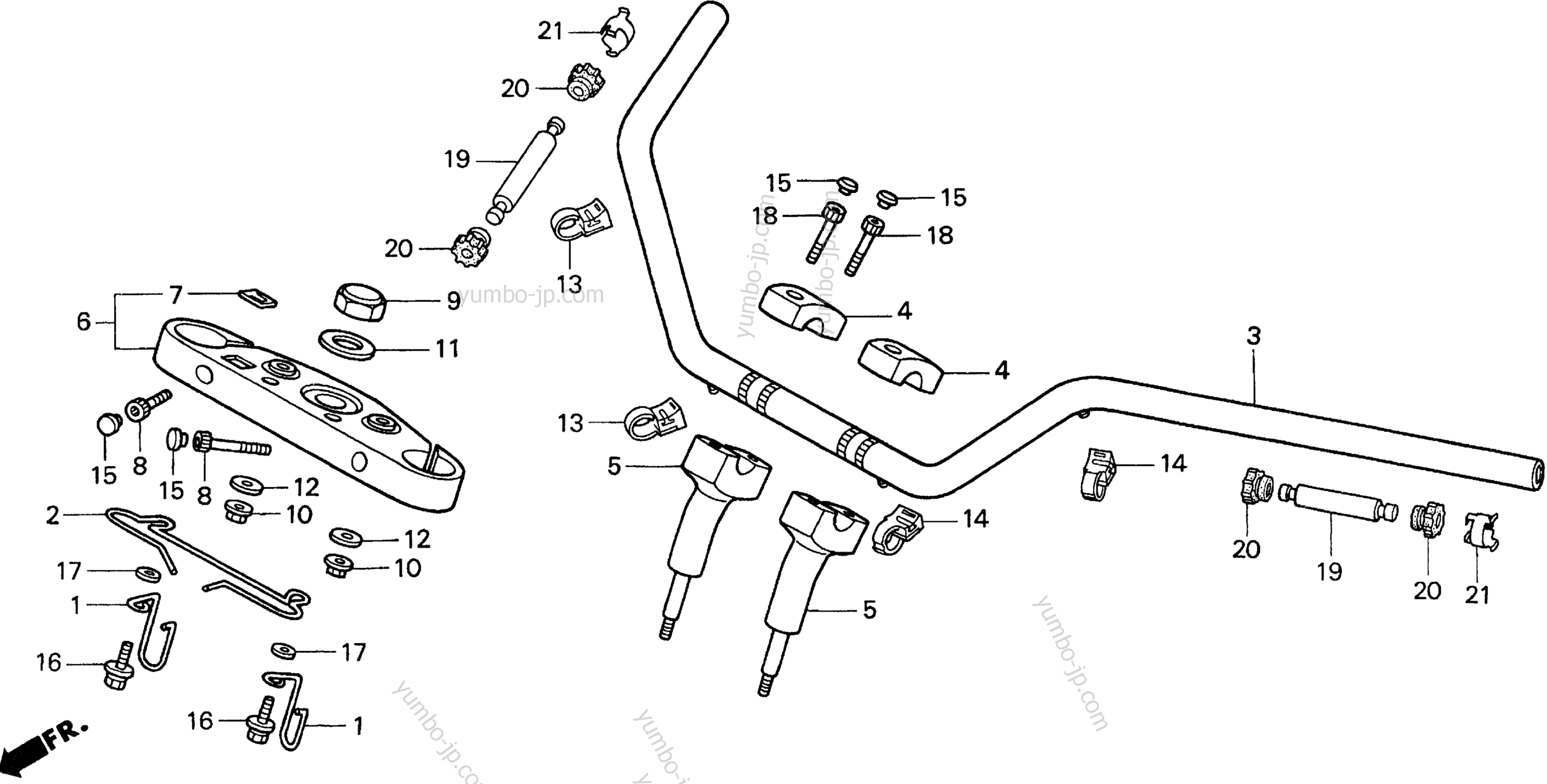 HANDLEBAR for motorcycles HONDA VT1100C2 AC 1999 year