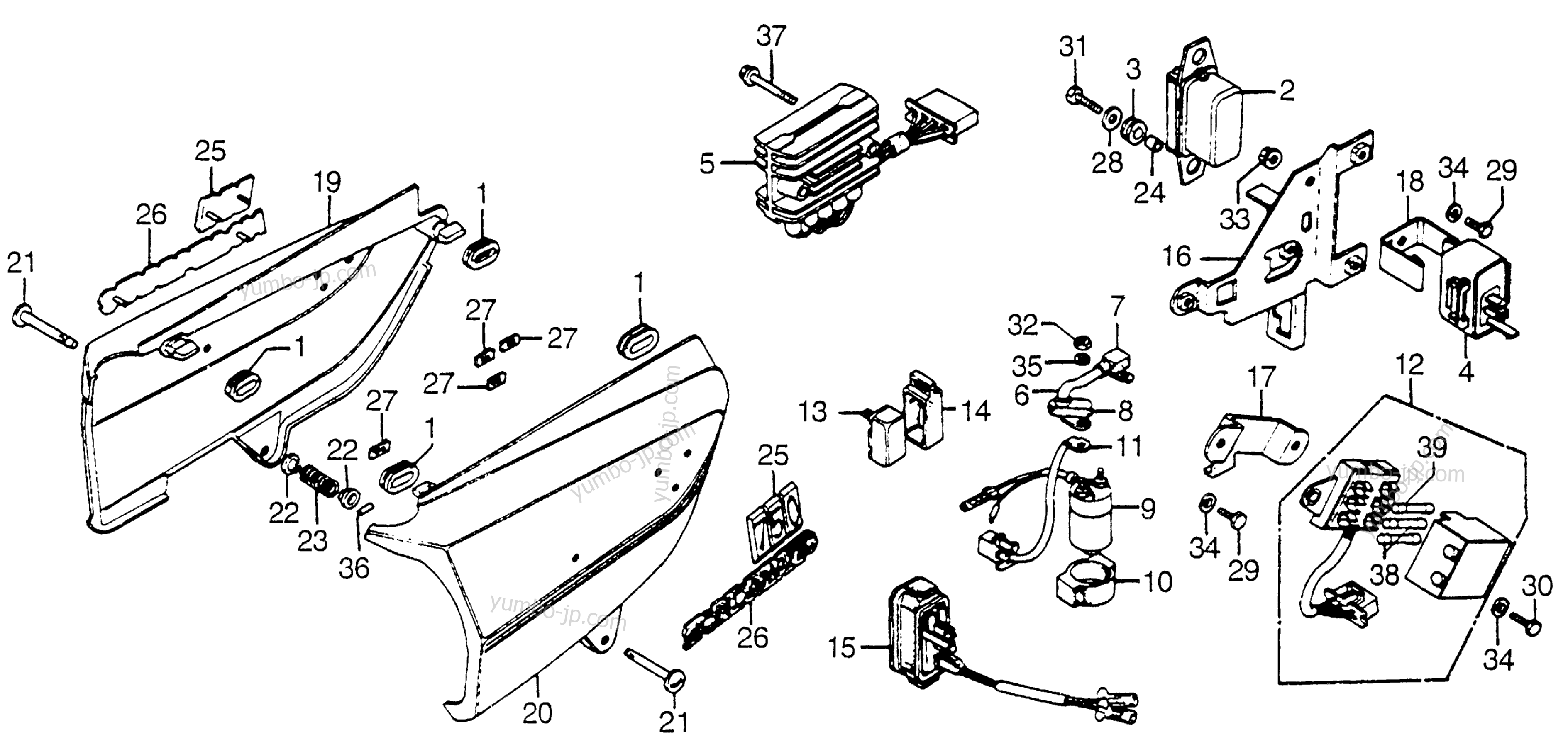 SIDE COVER / ELECTRIC PLATE для мотоциклов HONDA CB750A A 1978 г.