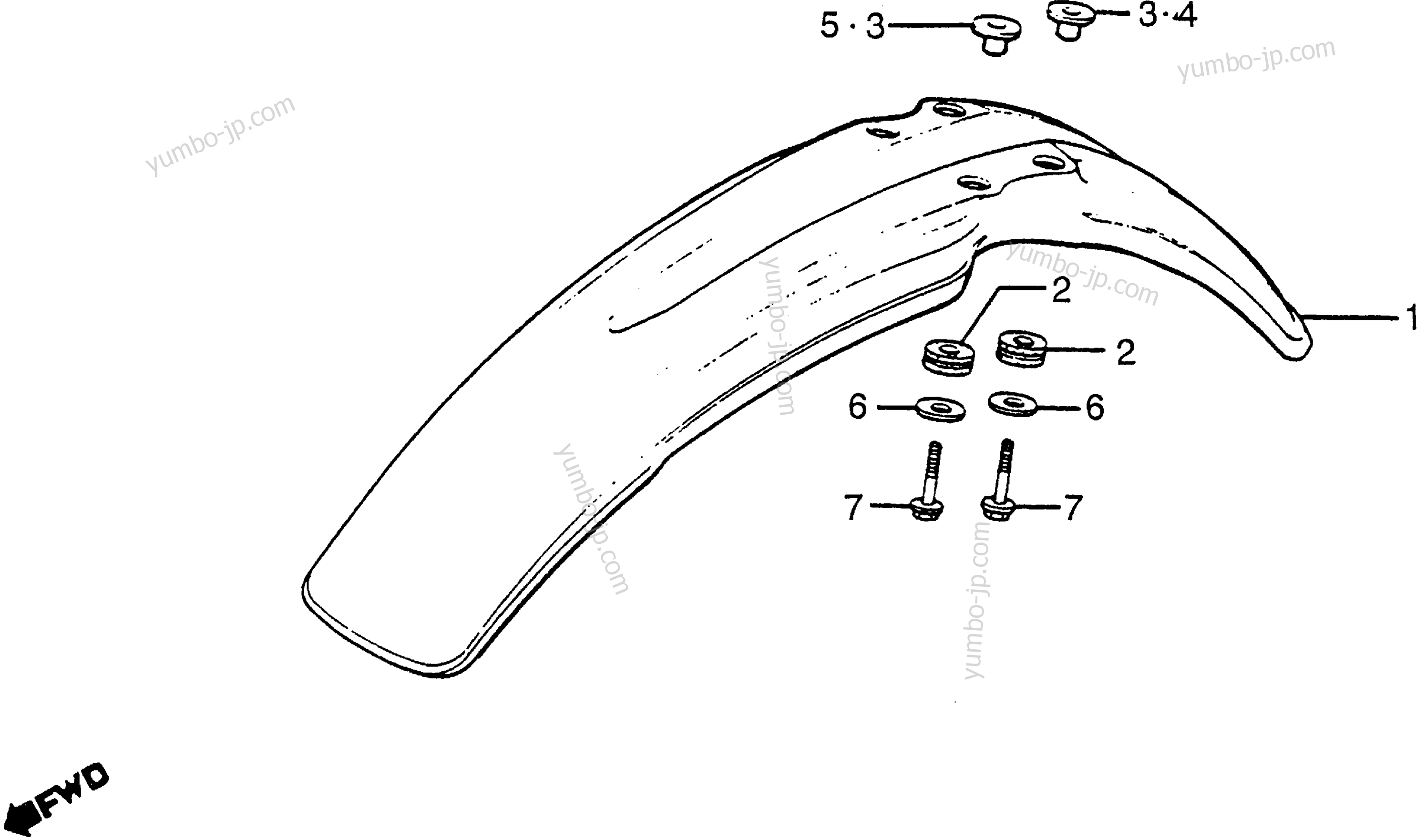FRONT FENDER for motorcycles HONDA XR500 A 1979 year