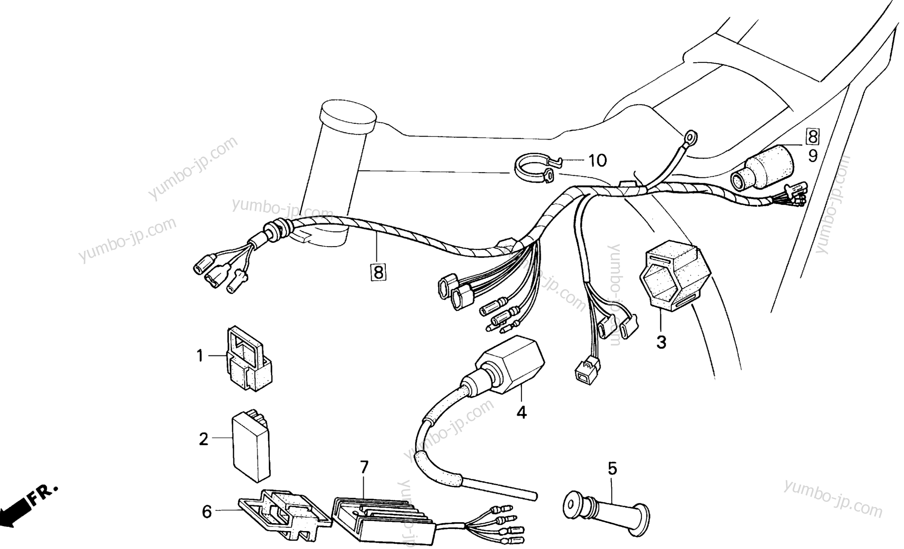 WIRE HARNESS for motorcycles HONDA XR250R A 1992 year