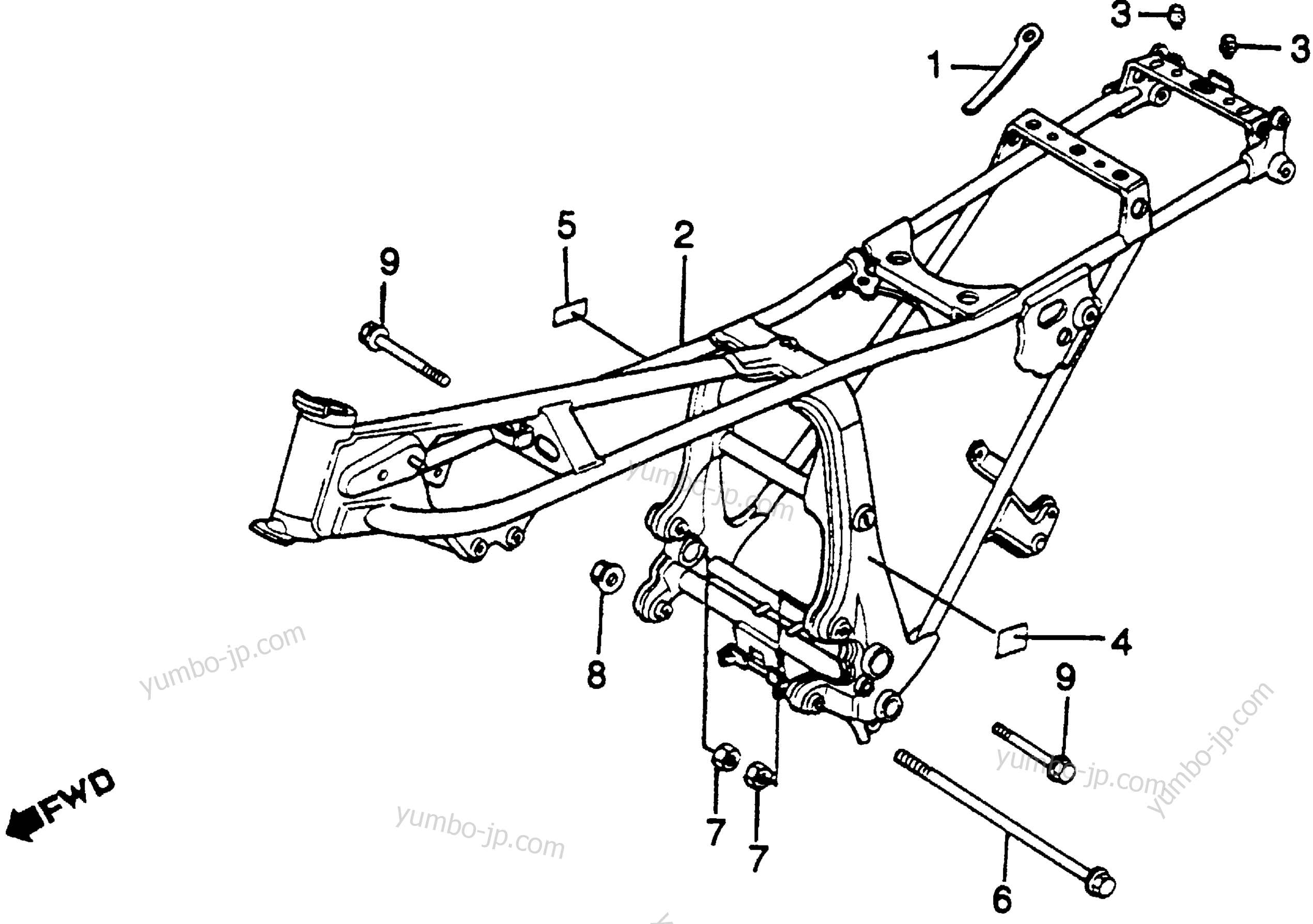 FRAME for motorcycles HONDA GL500 A 1981 year