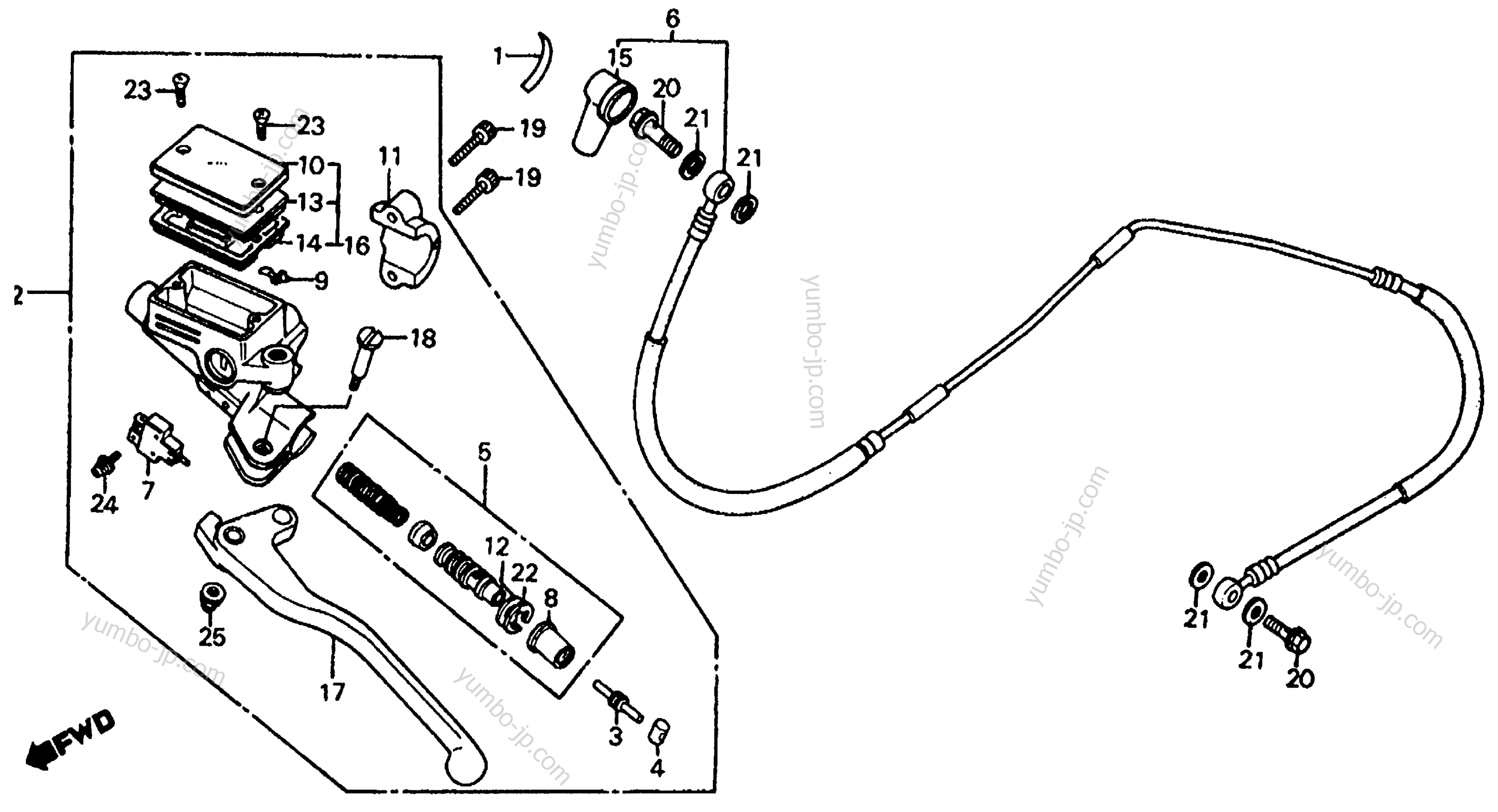 CLUTCH MASTER CYLINDER for motorcycles HONDA VF700C AC 1986 year