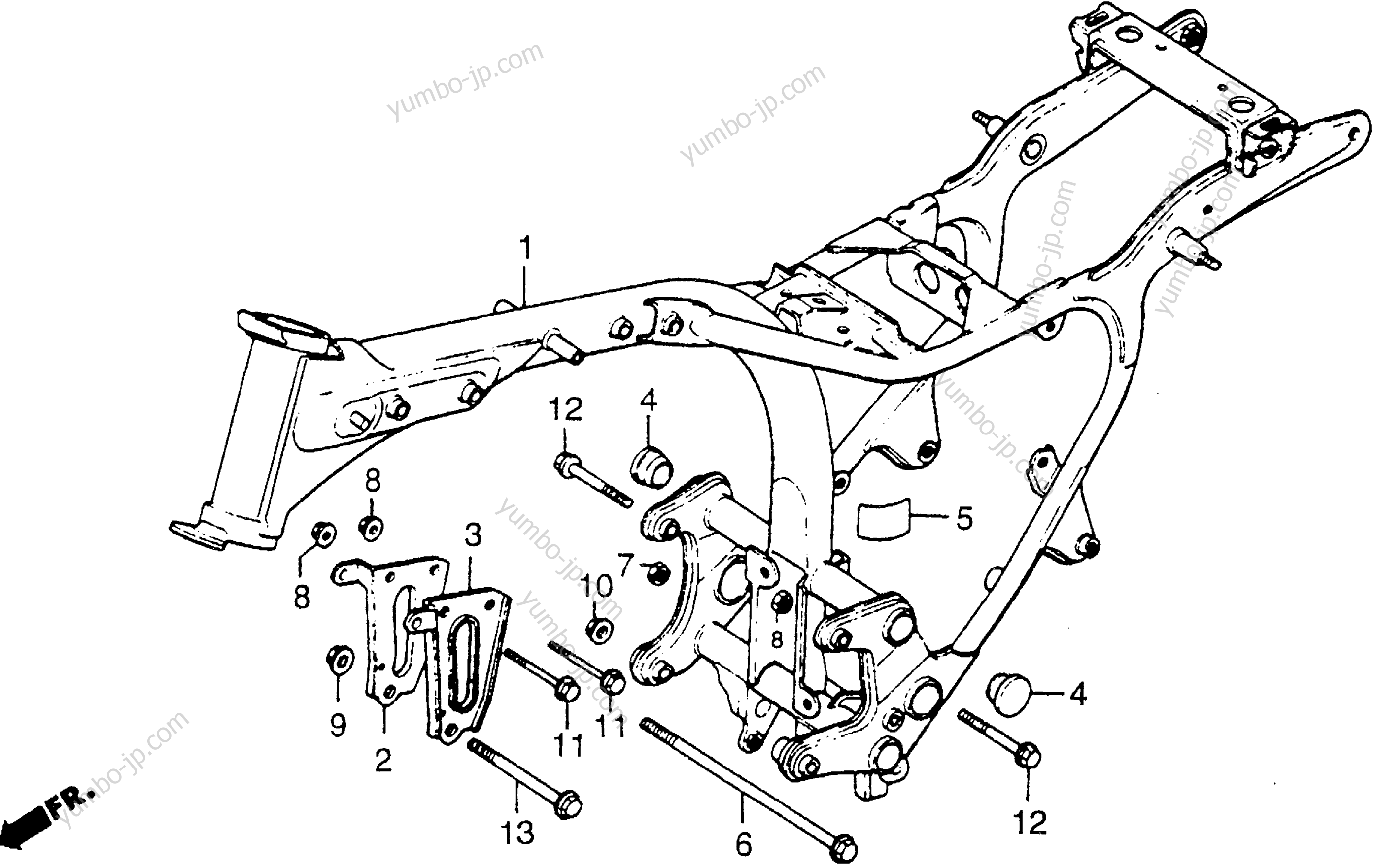 FRAME for motorcycles HONDA CX500D A 1979 year